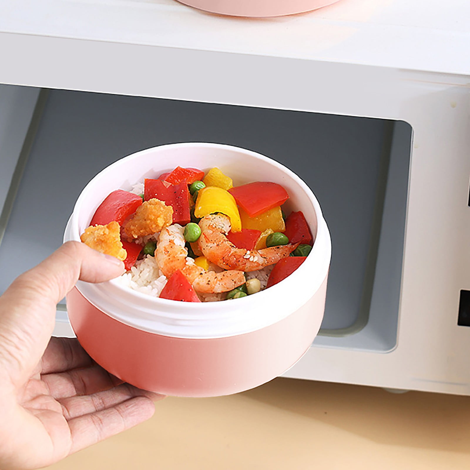 Ramen BBlueowl, Soup Bowls, Microwave Ramen Bowl with Lid, Lunch Box with Lid, Durable and Heat Resistant Bowl for Noodles, Rice, and Soups, Perfect for Home, Office, or School Meals， Z71_B - Image 8