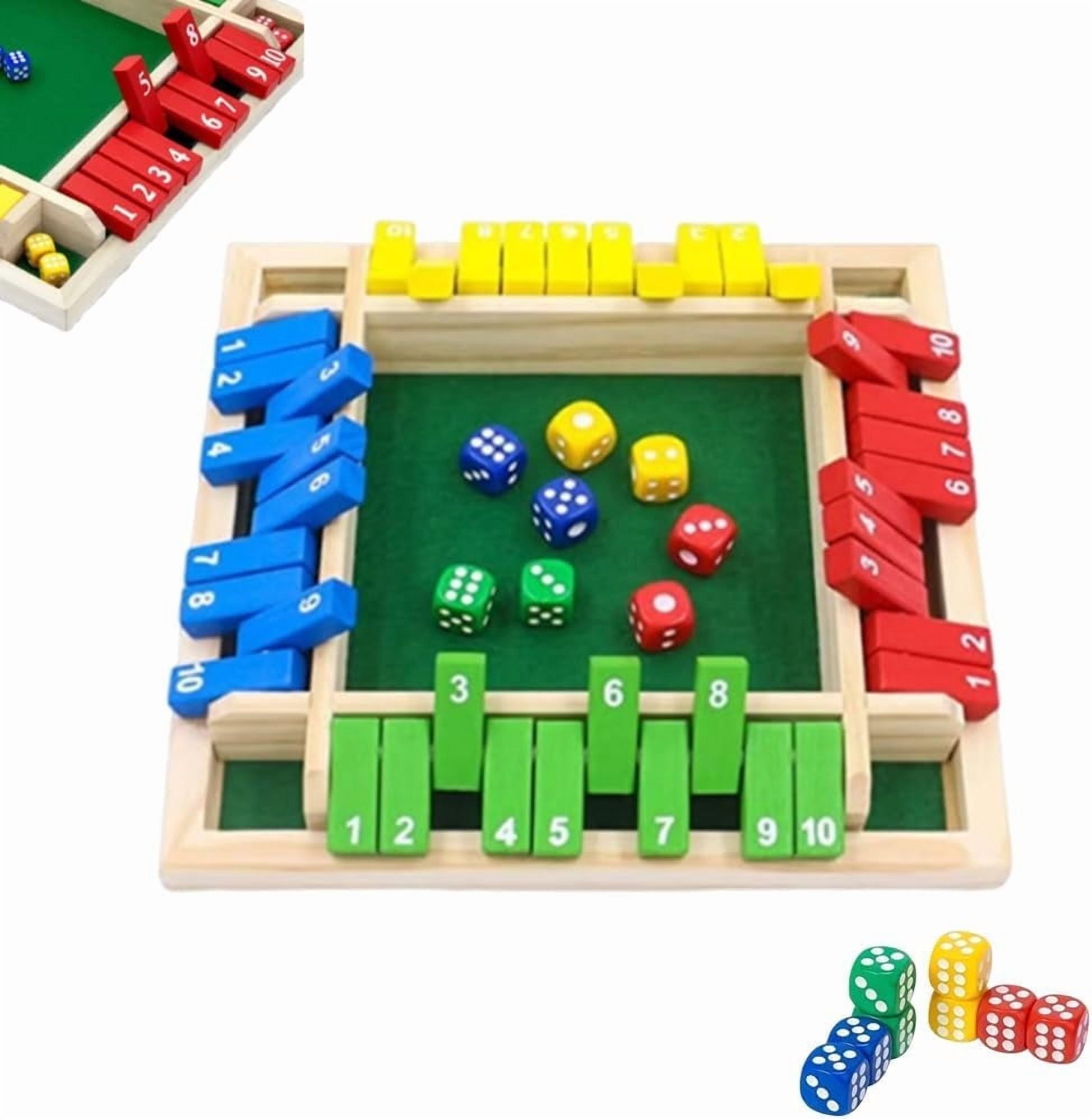 Shut The Box-Wooden Dice Board Game, Funny Family Shut The Box Game 2-4 Player, Board Games Gift for Family and Friends, Educational Table Math Games for Holiday, Party and Classroom(#B) #a - Image 1