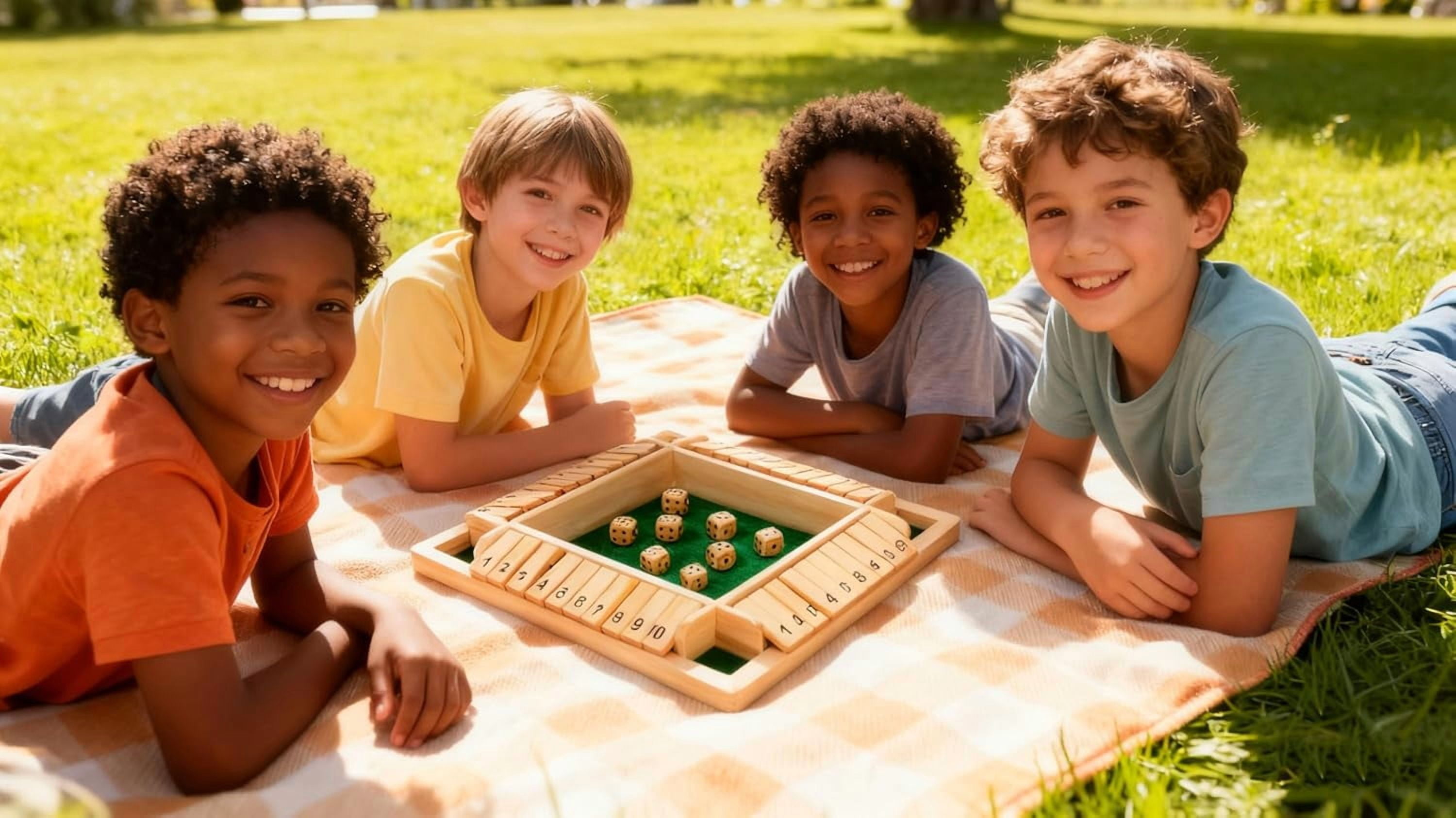 Shut The Box-Wooden Dice Board Game, Funny Family Shut The Box Game 2-4 Player, Board Games Gift for Family and Friends, Educational Table Math Games for Holiday, Party and Classroom(#B) #d - Image 3