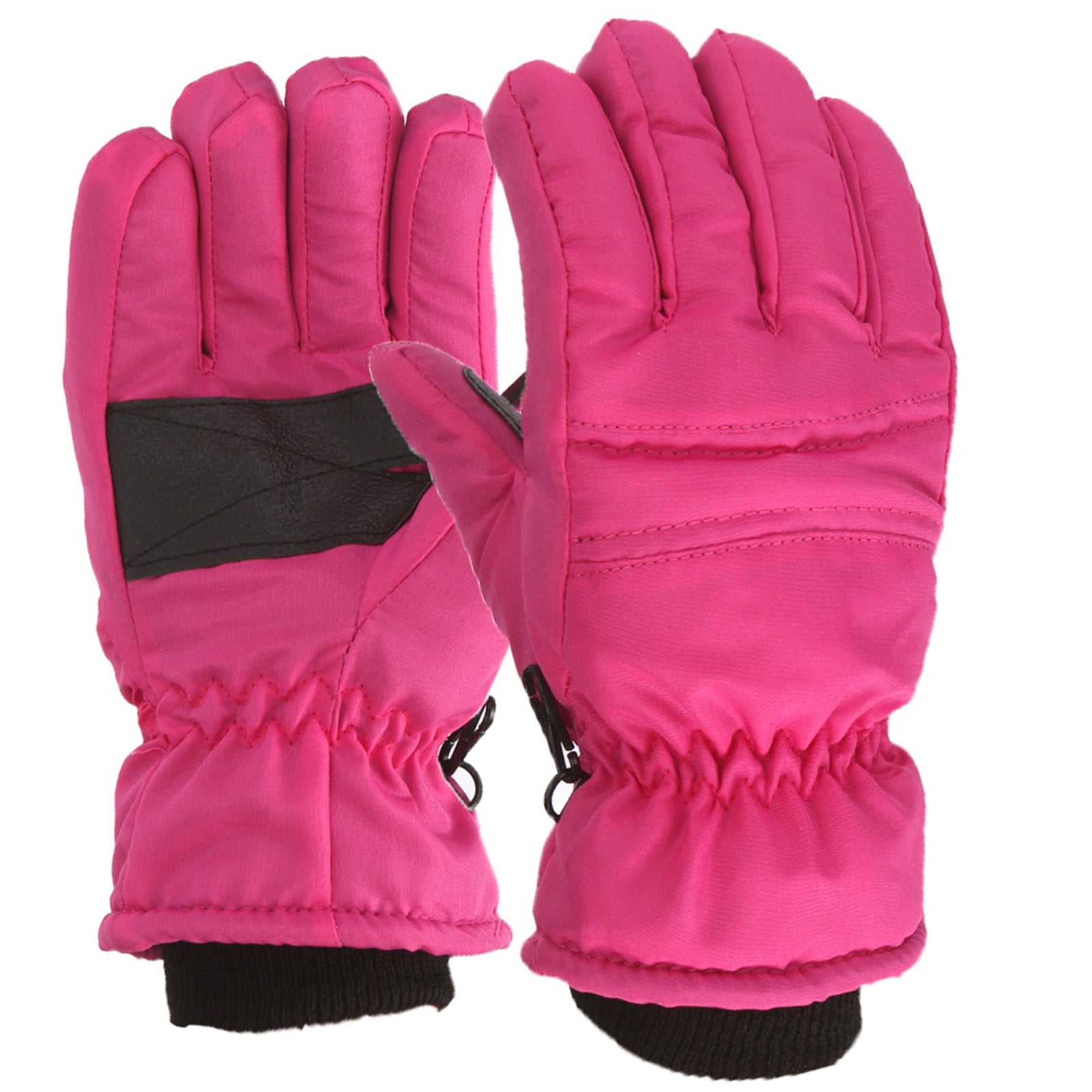 GXWEA Gloves For Kids Toddler Skis Kids Gloves Winter Gloves Thick Gloves Stretchy Warm Gloves Boys Girls 6-24 Months 4-8 Year AHA1 kids snow gloves Hot Pink - Image 2