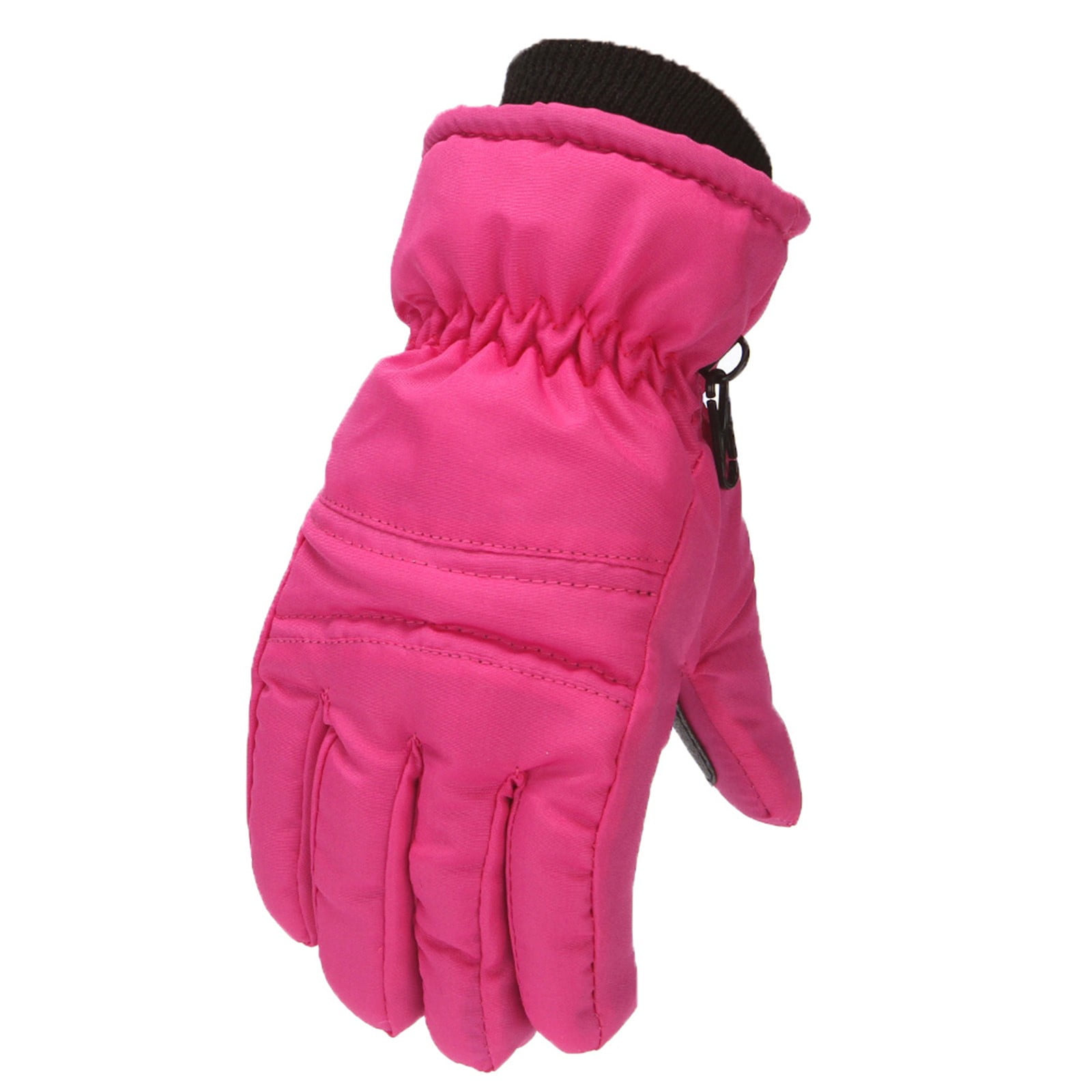GXWEA Gloves For Kids Toddler Skis Kids Gloves Winter Gloves Thick Gloves Stretchy Warm Gloves Boys Girls 6-24 Months 4-8 Year AHA1 kids snow gloves Hot Pink - Image 5