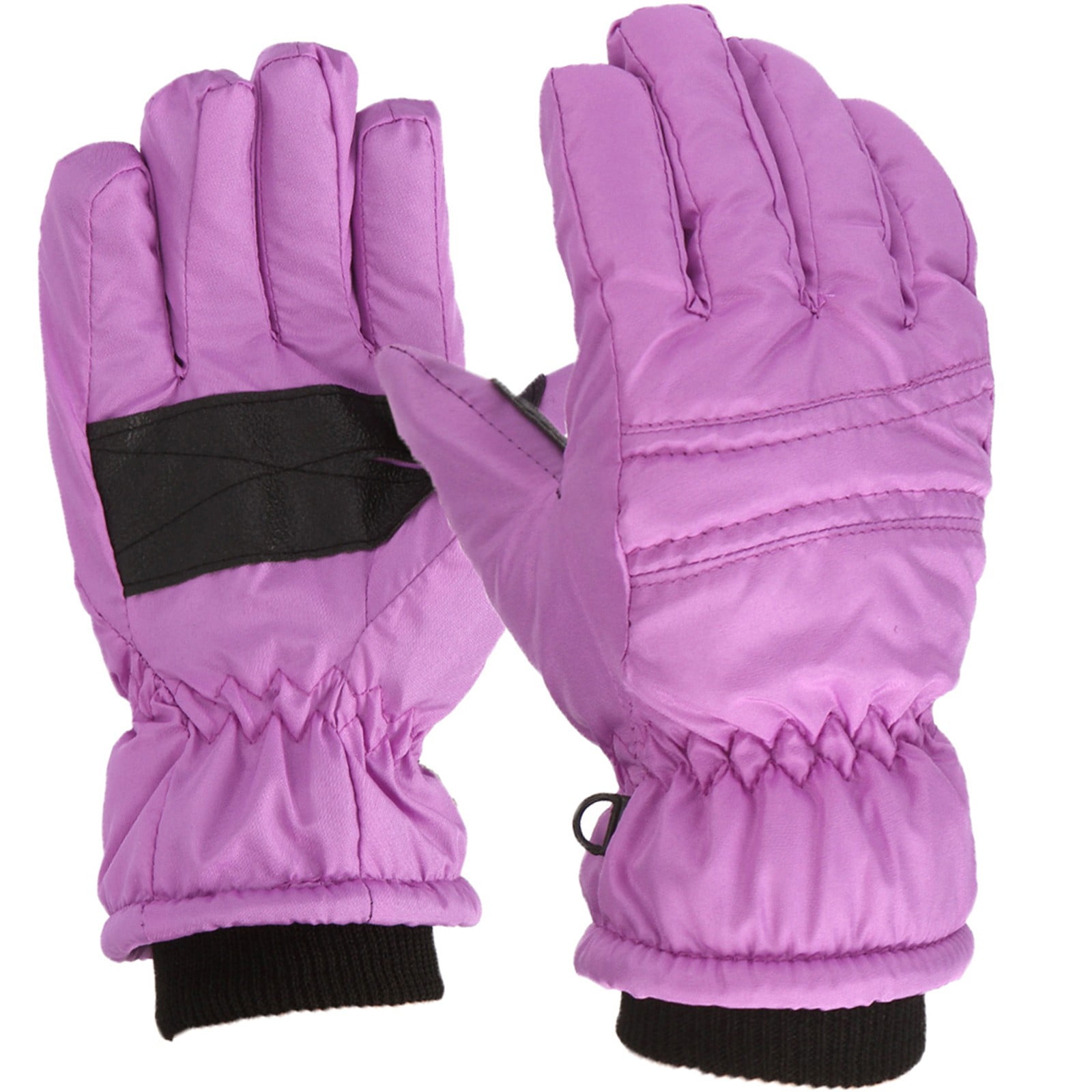 GXWEA Gloves For Kids Toddler Skis Kids Gloves Winter Gloves Thick Gloves Stretchy Warm Gloves Boys Girls 6-24 Months 7-12 Year AHA1 kids snow gloves Purple - Image 2