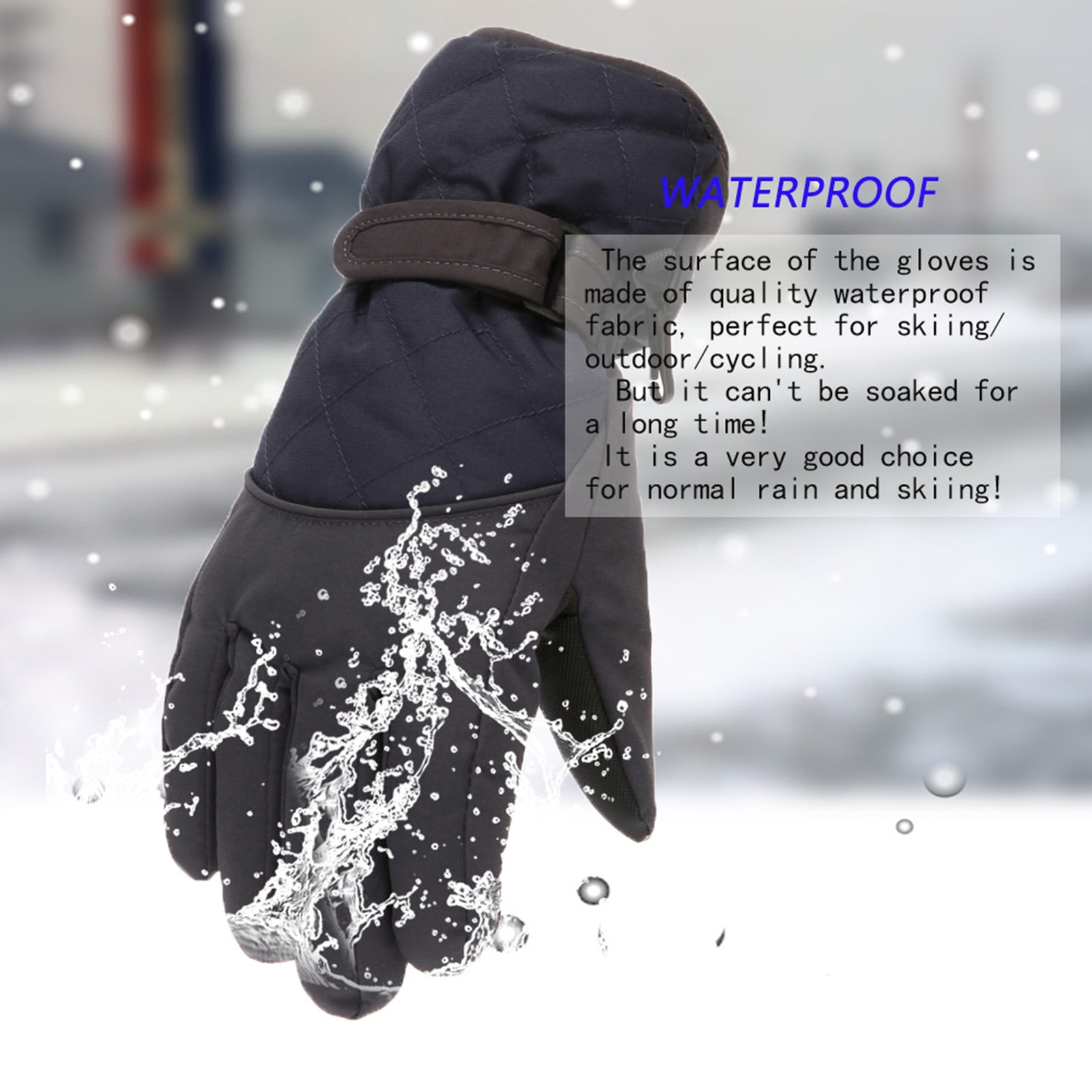 GXWEA Gloves For Kids Toddler Skis Kids Gloves Winter Gloves Thick Gloves Stretchy Warm Gloves Boys Girls 6-24 Months 10-16 Year AHA2 kids snow gloves Black - Image 7