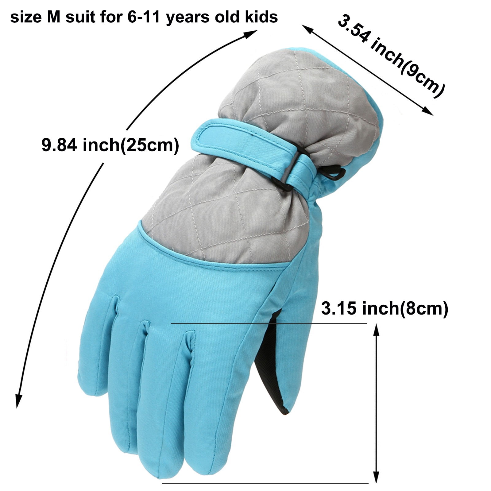 GXWEA Gloves For Kids Toddler Skis Kids Gloves Winter Gloves Thick Gloves Stretchy Warm Gloves Boys Girls 6-24 Months 10-16 Year AHA2 kids snow gloves Red - Image 5