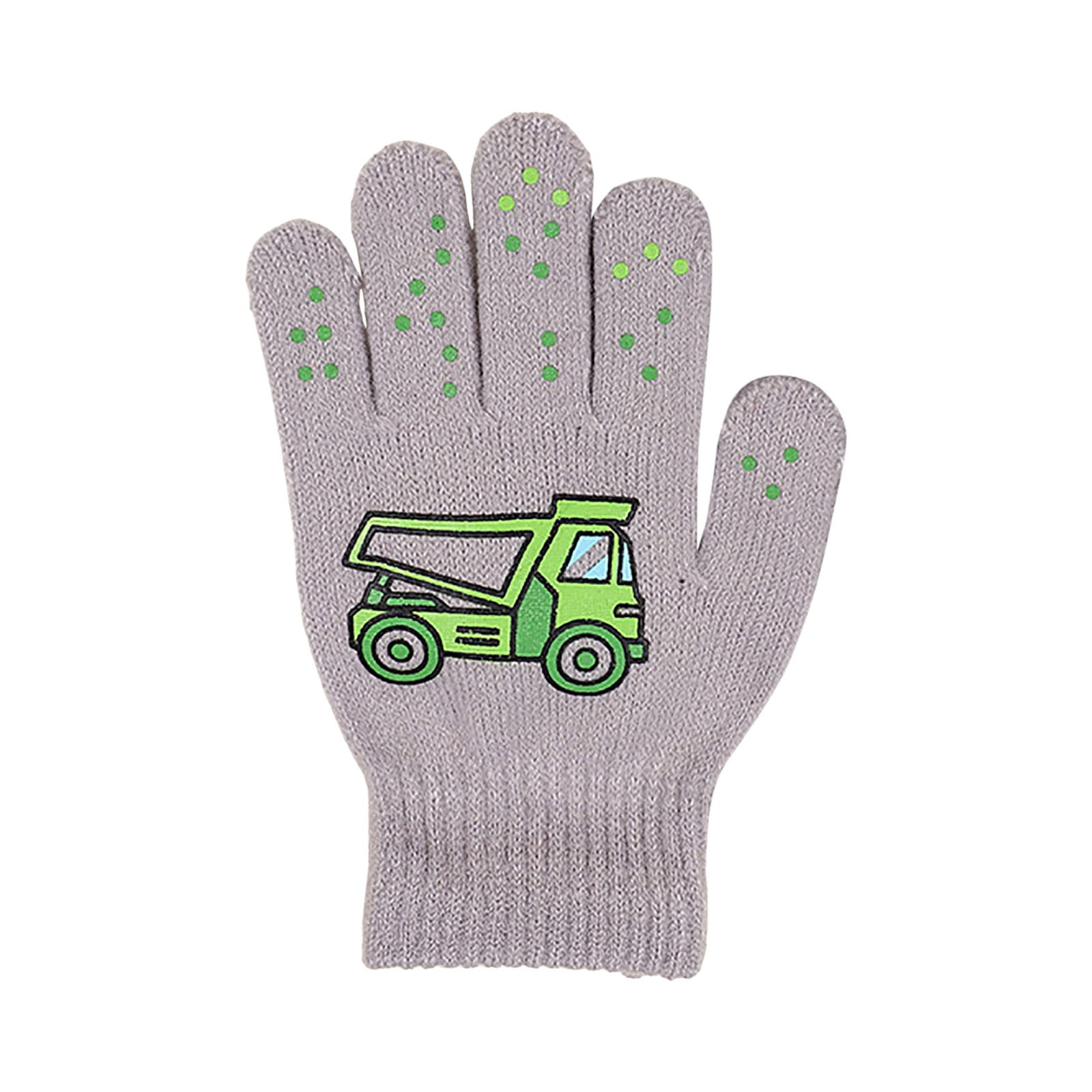 GXWEA Gloves For Kids Toddler Skis Kids Gloves Winter Gloves Thick Gloves Stretchy Warm Gloves Boys Girls 6-24 Months 5-12 years AHA4 kids snow gloves Grey - Image 1