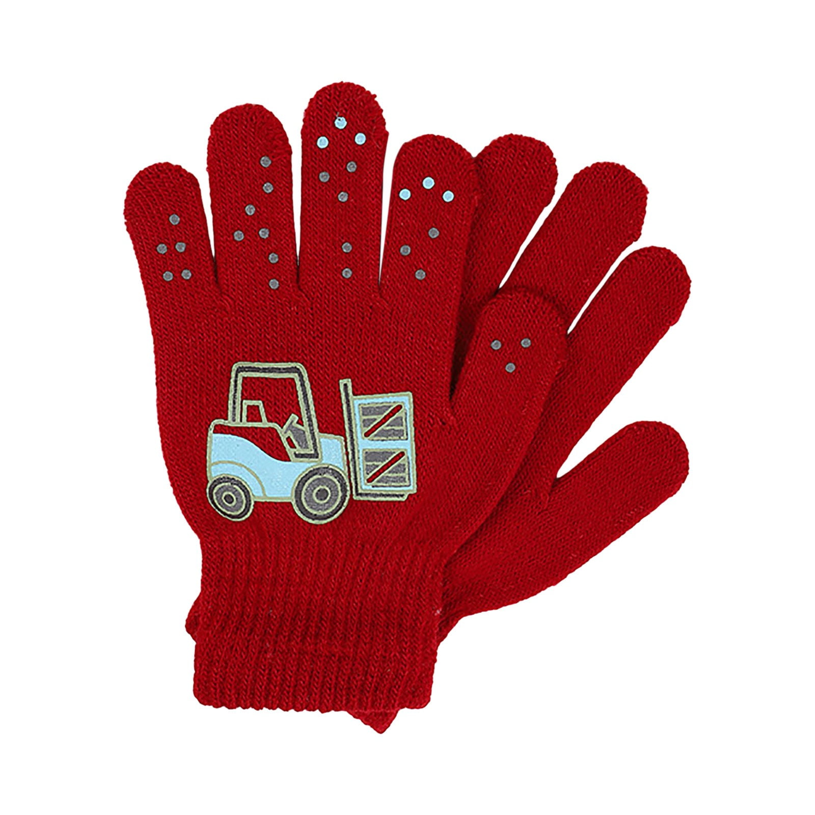 GXWEA Gloves For Kids Toddler Skis Kids Gloves Winter Gloves Thick Gloves Stretchy Warm Gloves Boys Girls 6-24 Months 5-12 years AHA4 kids snow gloves Red - Image 4