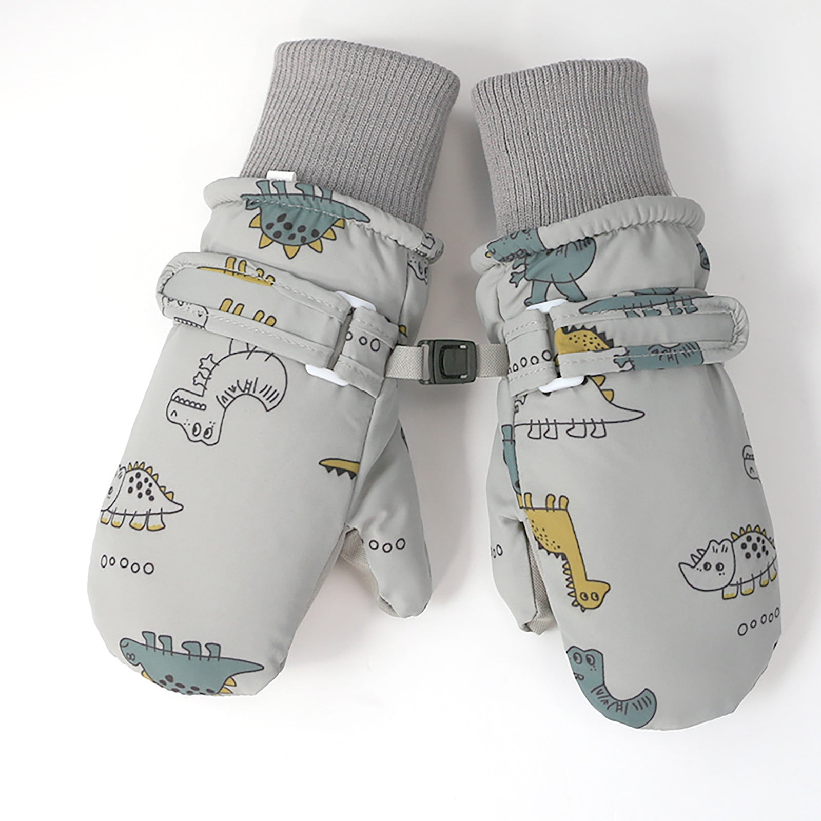 GXWEA Gloves For Kids Toddler Skis Kids Gloves Winter Gloves Thick Gloves Stretchy Warm Gloves Boys Girl 6-24 Months AHA5 kids snow gloves Grey - Image 7