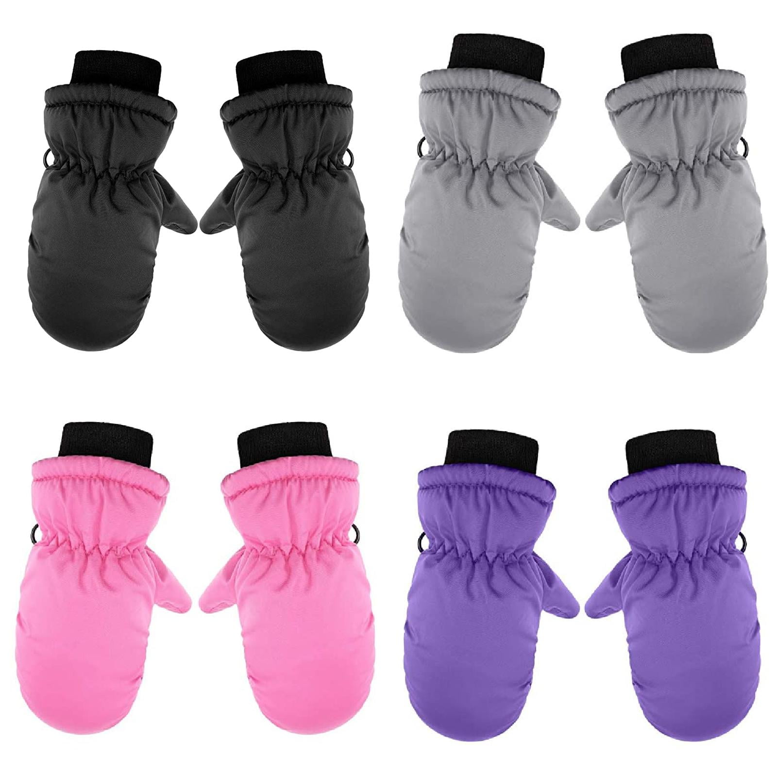 GXWEA Gloves For Kids Toddler Skis Kids Gloves Winter Gloves Thick Gloves Stretchy Warm Gloves Boys Girls 6-24 Months One Size color-1 - Image 1