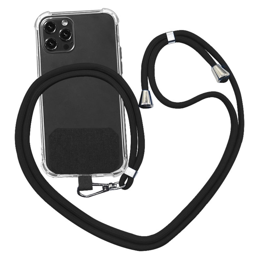 Universal Cell Phone Lanyard,Crossbody Lanyard with Adjustable Nylon Neck Strap for Most Mobile Phone Black - Image 1
