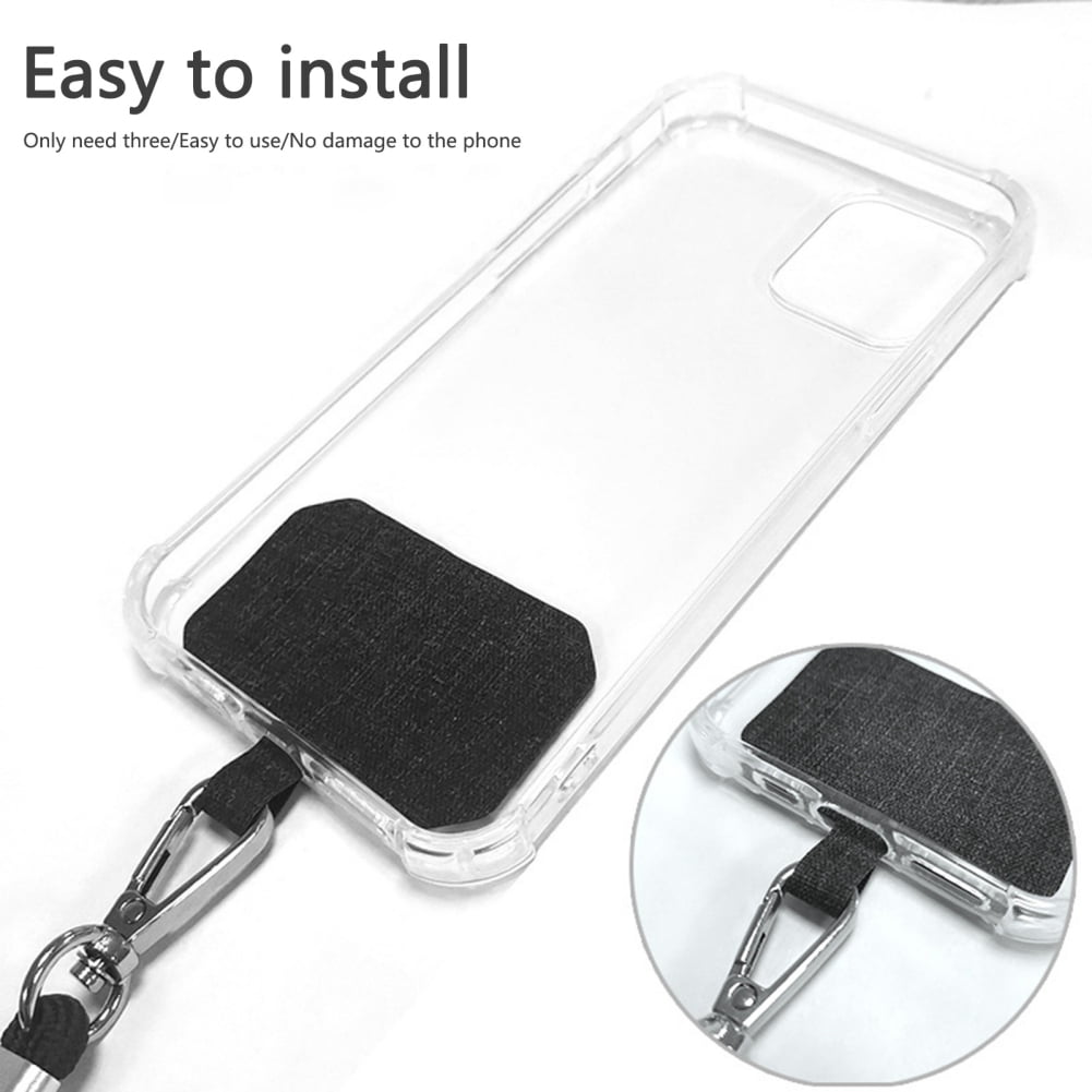 Universal Cell Phone Lanyard,Crossbody Lanyard with Adjustable Nylon Neck Strap for Most Mobile Phone, Black White - Image 6