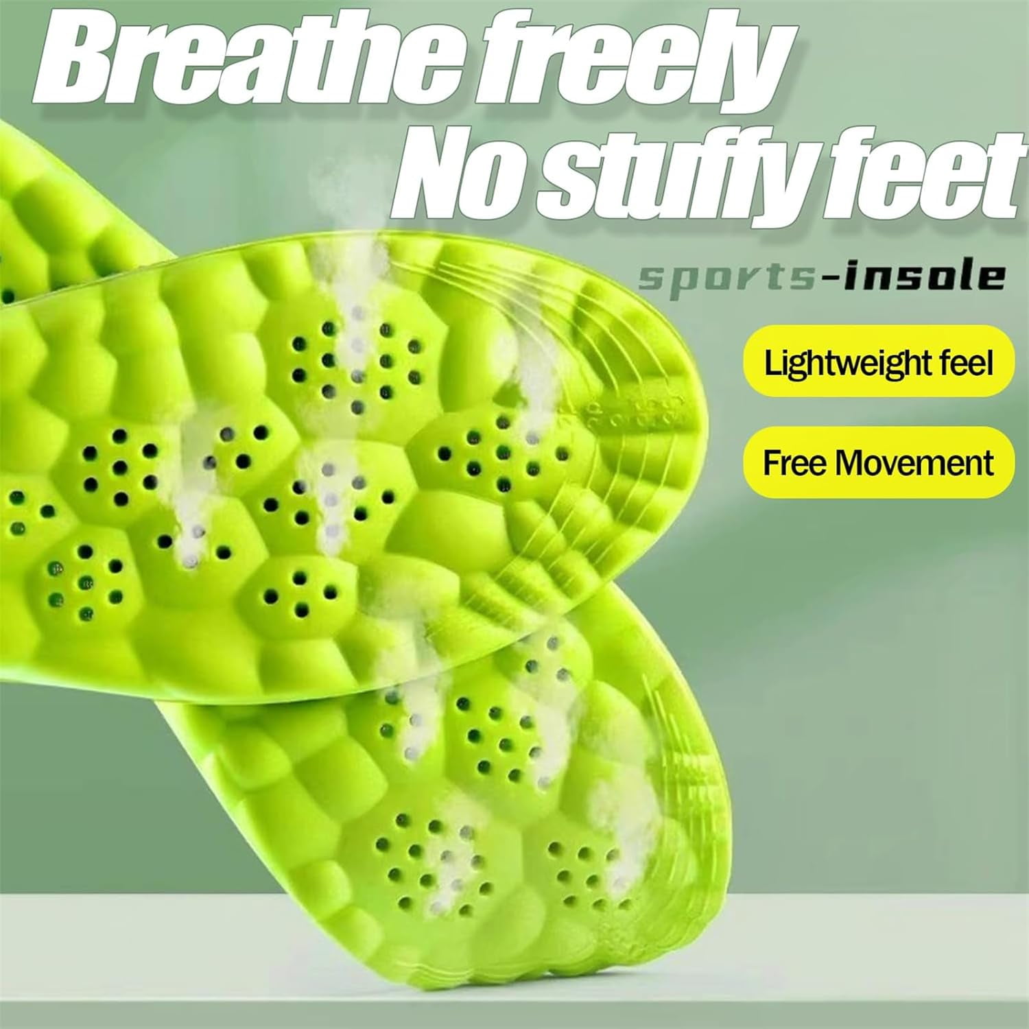2026 New Steppers Insoles for Men & Women, 4d Memory Foam Cloud with Insole for Foot & Joint Support All-Day Comfort Insoles (10.5,Orange) Black - Image 4