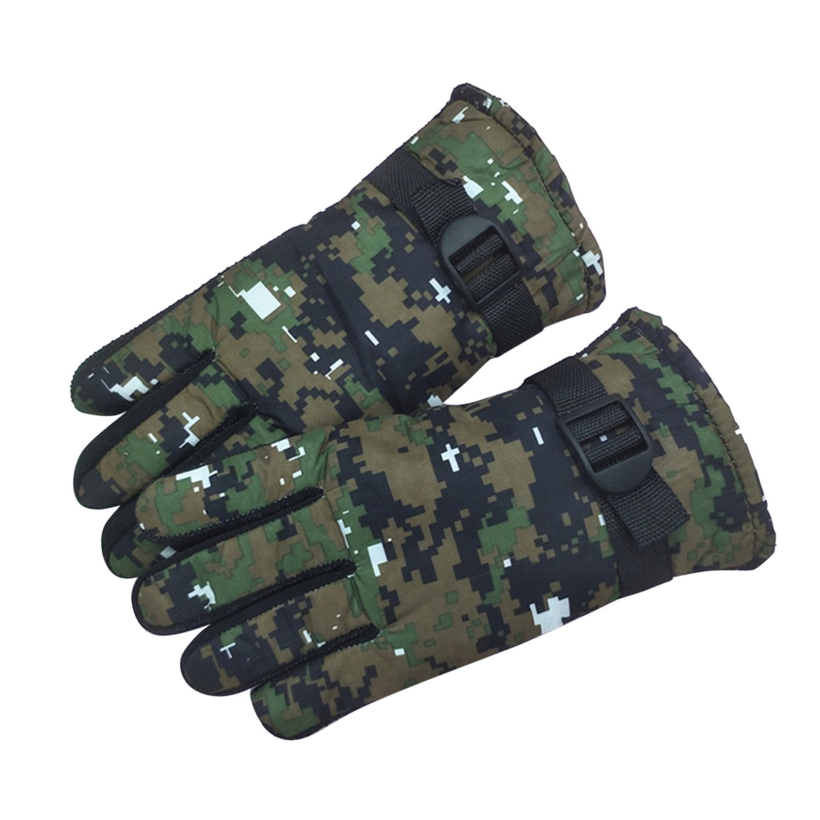 TAIAOJING Kids Winter Snow Ski Gloves Kids Winter Warm Windproof Cold Weather Outdoor Sports Gloves For Boys Girls Snow Gloves Ski Gloves One Size Green - Image 1