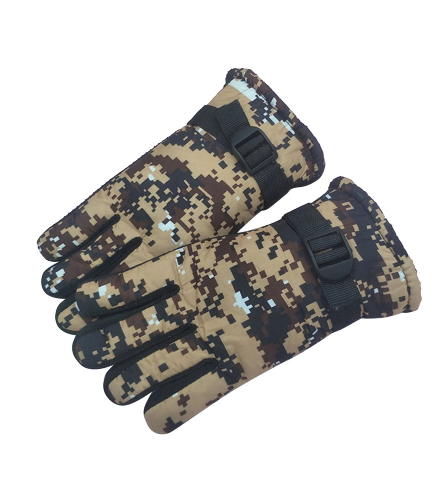 TAIAOJING Kids Winter Snow Ski Gloves Kids Winter Warm Windproof Cold Weather Outdoor Sports Gloves For Boys Girls Snow Gloves Ski Gloves One Size Yellow - Image 1