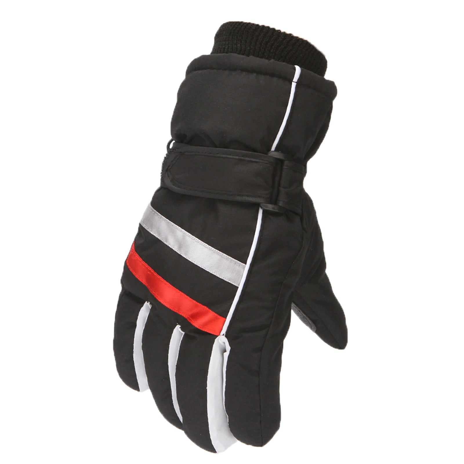 TAIAOJING Kids Winter Snow Ski Gloves Kids Winter Warm Windproof Cold Weather Outdoor Sports Gloves For Boys Girls Snow Gloves Ski Gloves One Size Z2 Black - Image 5
