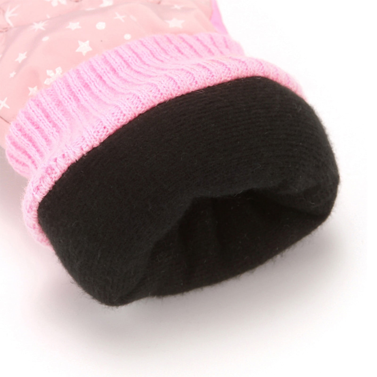 TAIAOJING Kids Winter Snow Ski Gloves Kids Winter Warm Windproof Cold Weather Outdoor Sports Gloves For Boys Girls Snow Gloves Ski Gloves One Size Z8 Pink - Image 3
