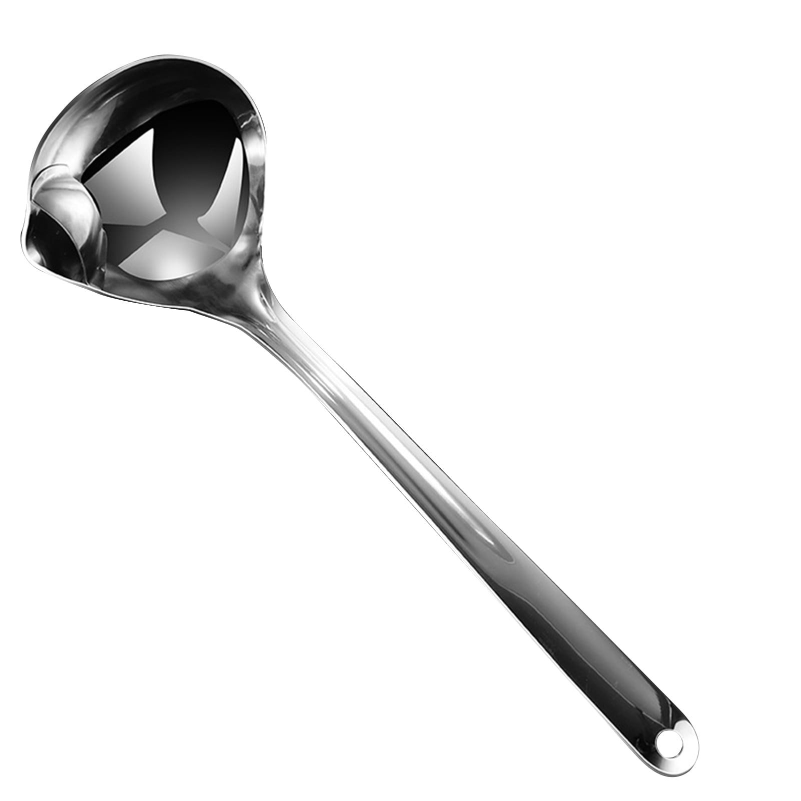 Reheyre Scalding Resistant Stainless Steel Soup Ladle with Long Handle - Cookware Supplies L As the picture - Image 8