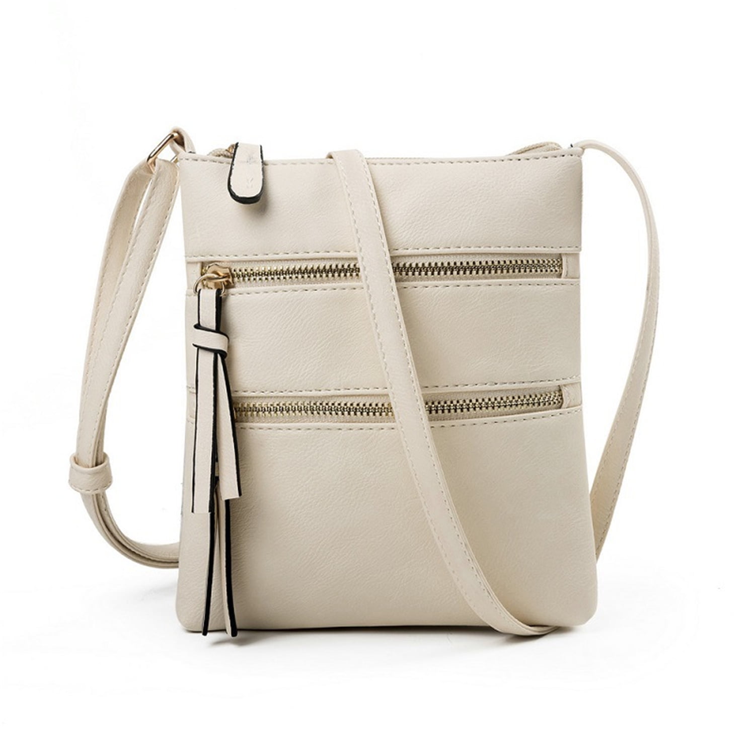 Small Crossbody Purses for Women Multi Pocket Travel Bag Over The Shoulder with Extra Long Strap - Beige - Image 2