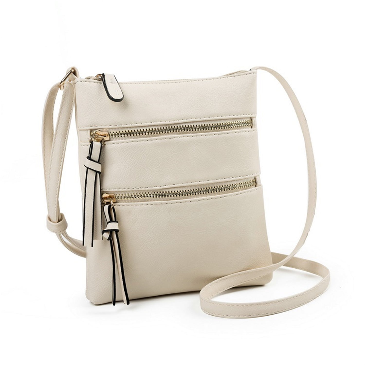 Small Crossbody Purses for Women Multi Pocket Travel Bag Over The Shoulder with Extra Long Strap - Beige - Image 4