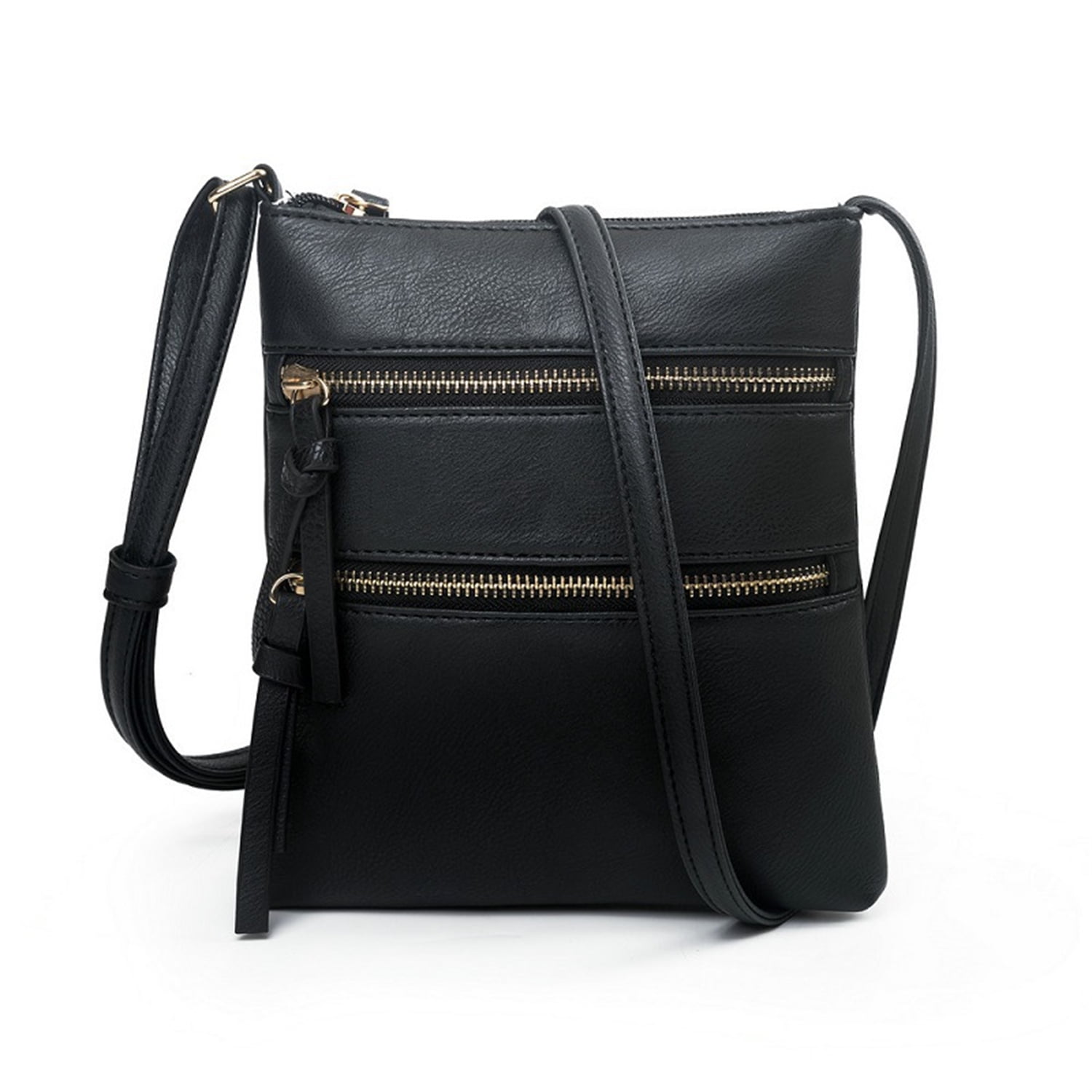 Small Crossbody Purses for Women Multi Pocket Travel Bag Over The Shoulder with Extra Long Strap - Beige Black - Image 2