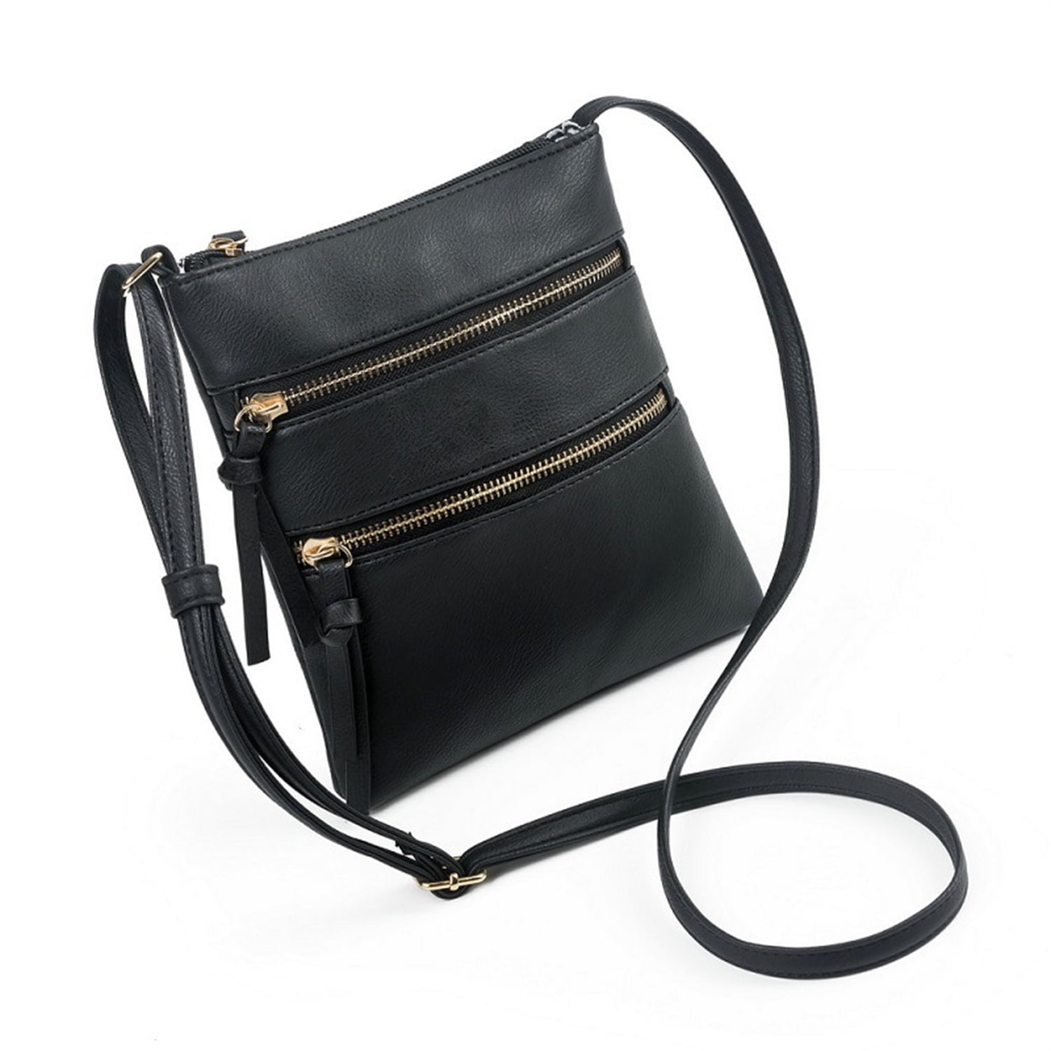 Small Crossbody Purses for Women Multi Pocket Travel Bag Over The Shoulder with Extra Long Strap - Beige Black - Image 4