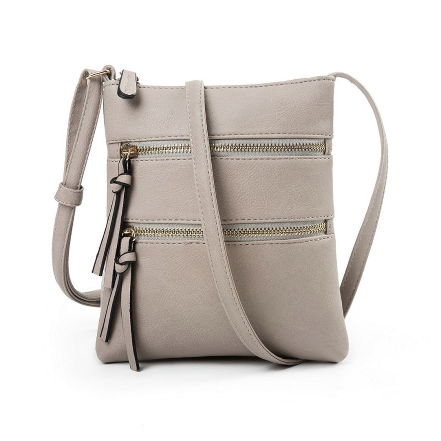 Small Crossbody Purses for Women Multi Pocket Travel Bag Over The Shoulder with Extra Long Strap - Beige Light Grey - Image 2