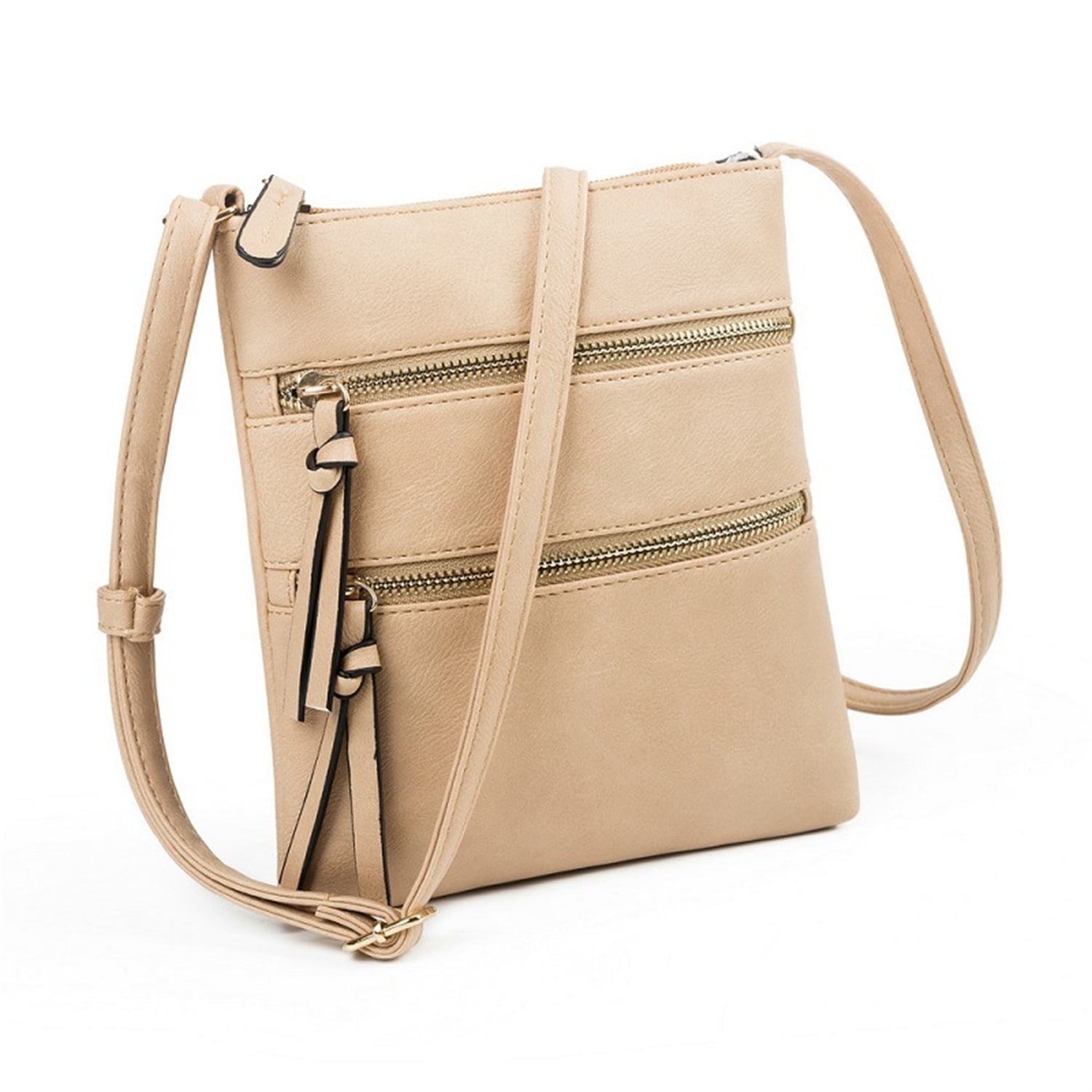 Small Crossbody Purses for Women Multi Pocket Travel Bag Over The Shoulder with Extra Long Strap - Beige Light Khaki - Image 4