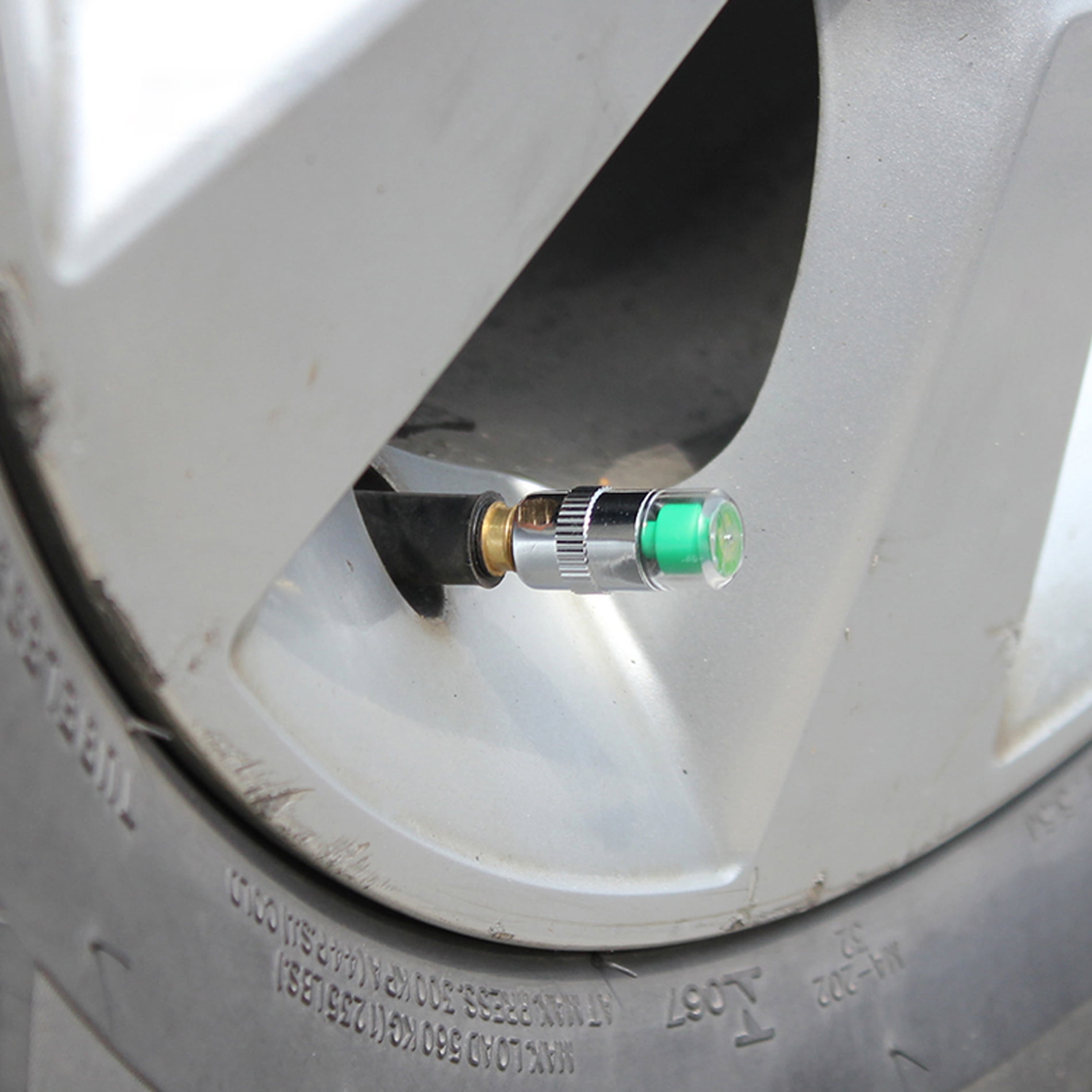 4pcs Car Tire Pressure Monitor Gauge Valve Stem Caps Sensor Indicator 3 Color Eye Alert - Image 5