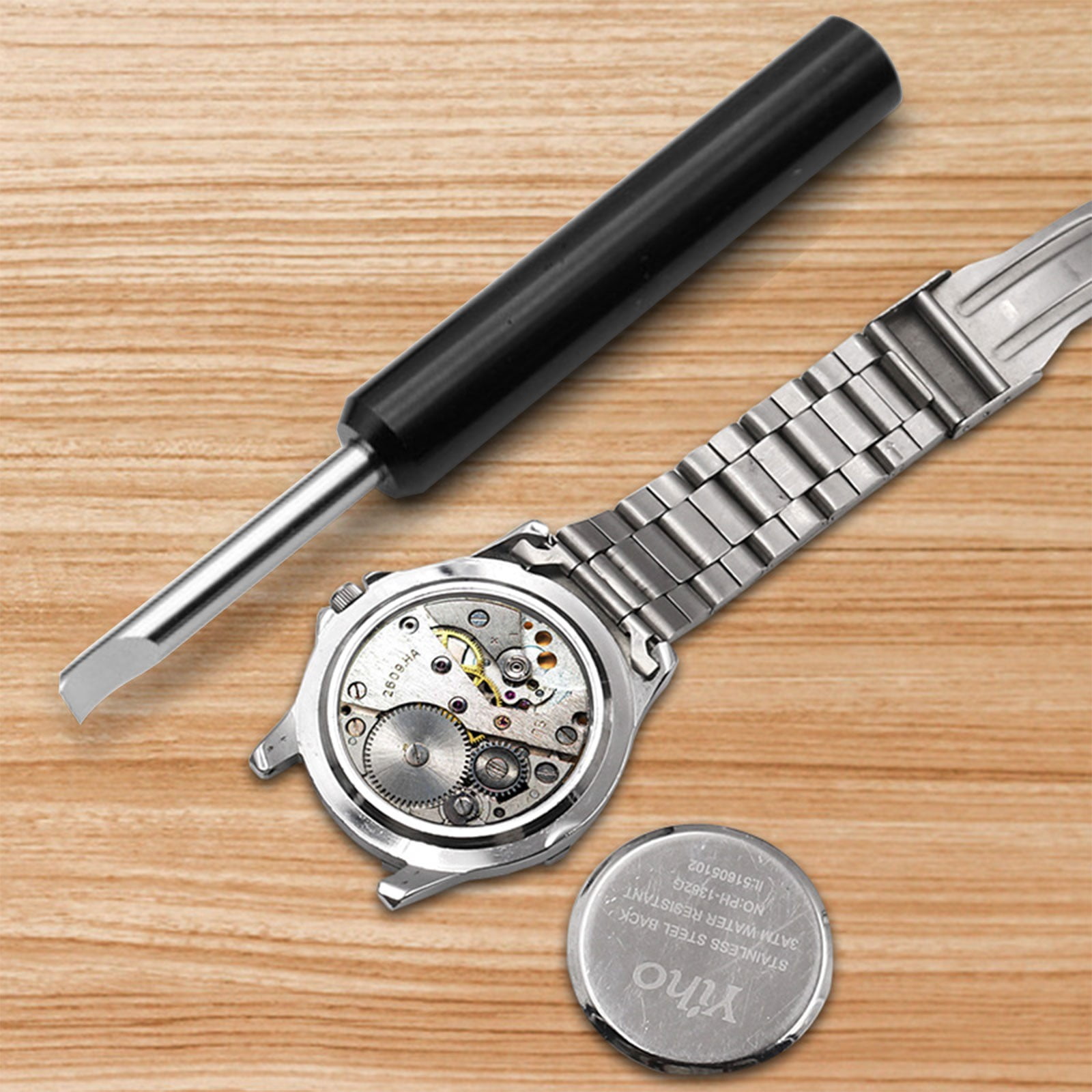 Pry Remover Battery Watches Cover Tools Stick Case Opener Watch Back Tools & Home Improvement Silver - Image 6