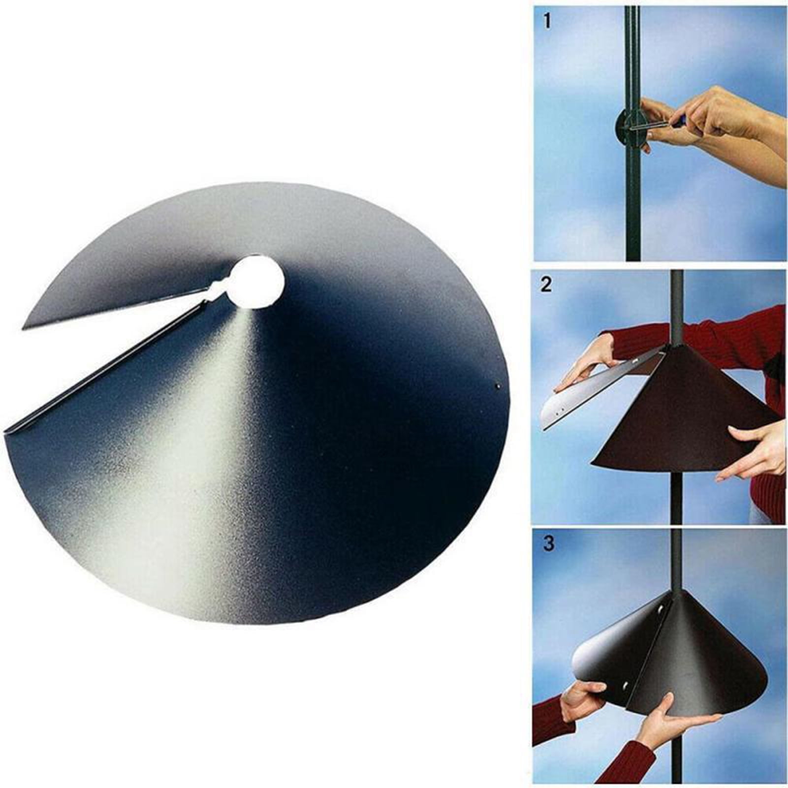 Squirrel Proof Baffle 鈥?12/14/16/18 Inches Wide Squirrel Protection for Bird Feeders 鈥?Anti-Rust Galvanized Steel Hangable Baffle, Protects Bird Houses from Squirrels 12