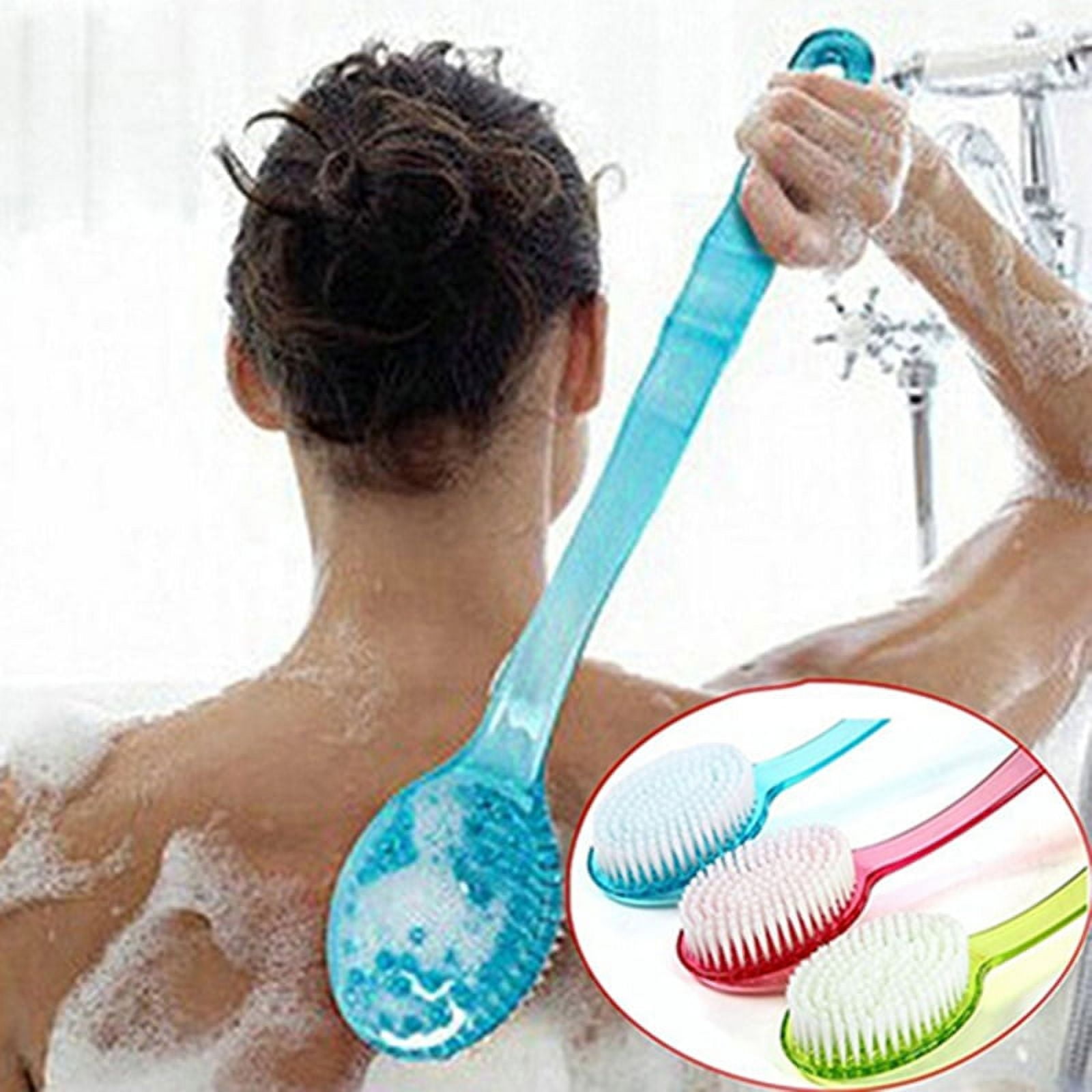 Warkul Long Handled Bath Shower Back Brush Body Scrubber Massager Skin Cleaning Tool Brush 2023 New Rose Red - Image 5