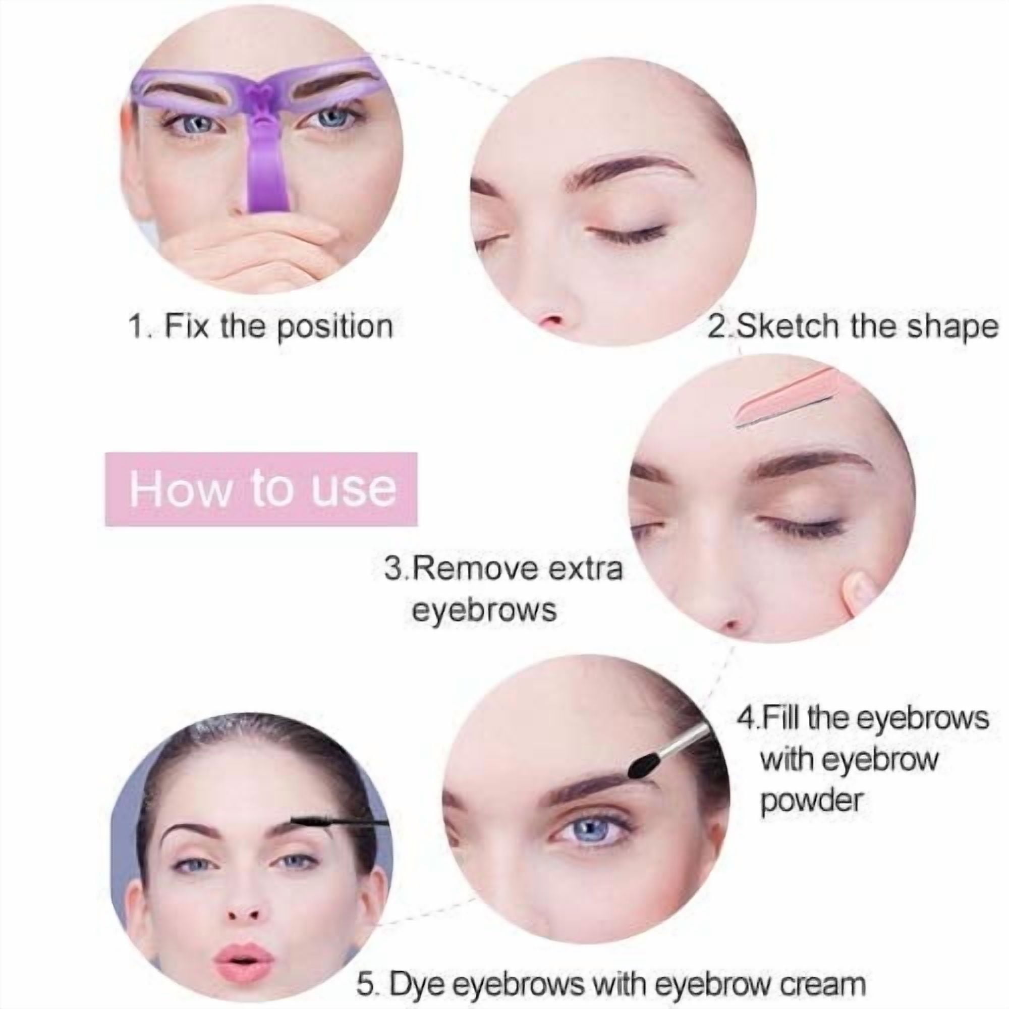 Eyebrow Stencils, Eyebrow Template, 8 Styles Reusable Eyebrow Stencil - Image 3