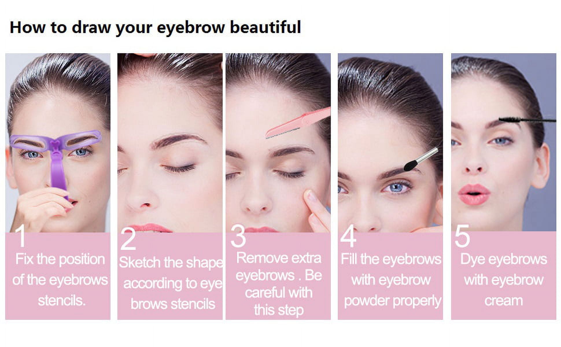 Eyebrow Stencils, Eyebrow Template, 8 Styles Reusable Eyebrow Stencil - Image 7