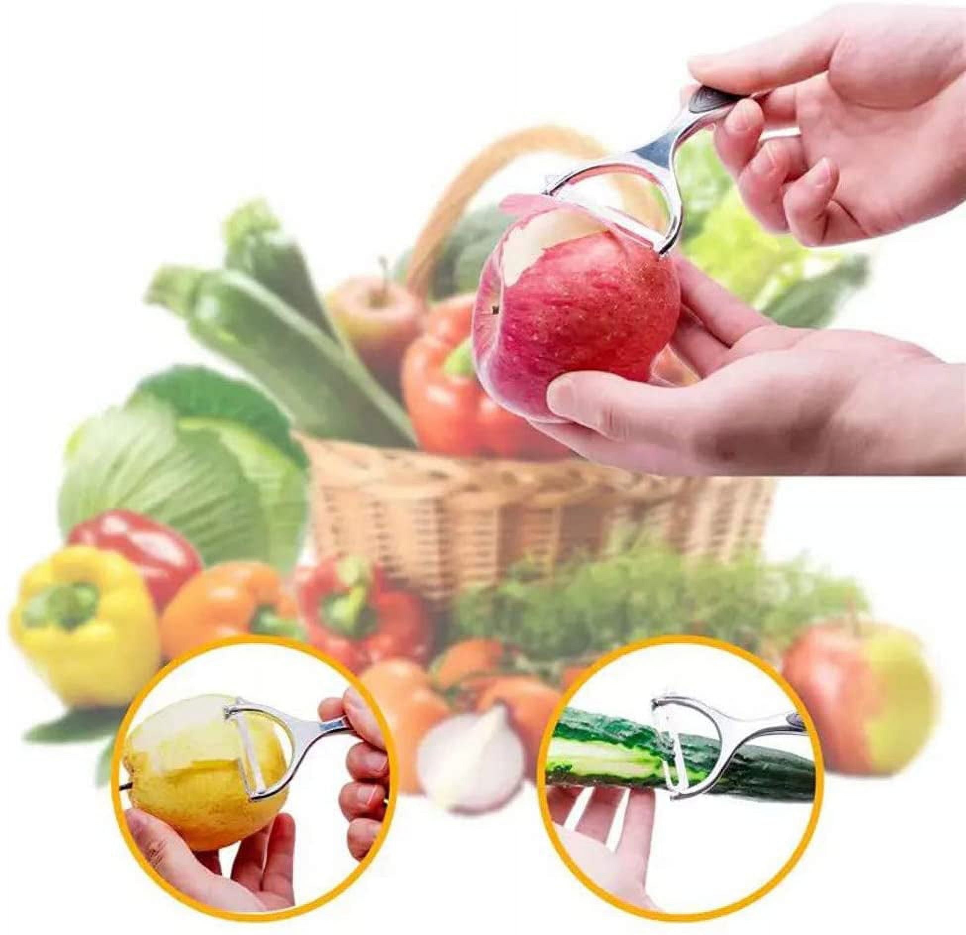 Vegetable Fruit Peeler - Ultra Sharp Stainless Steel Peeler for Potato Apple Carrot and Veggies - Image 2