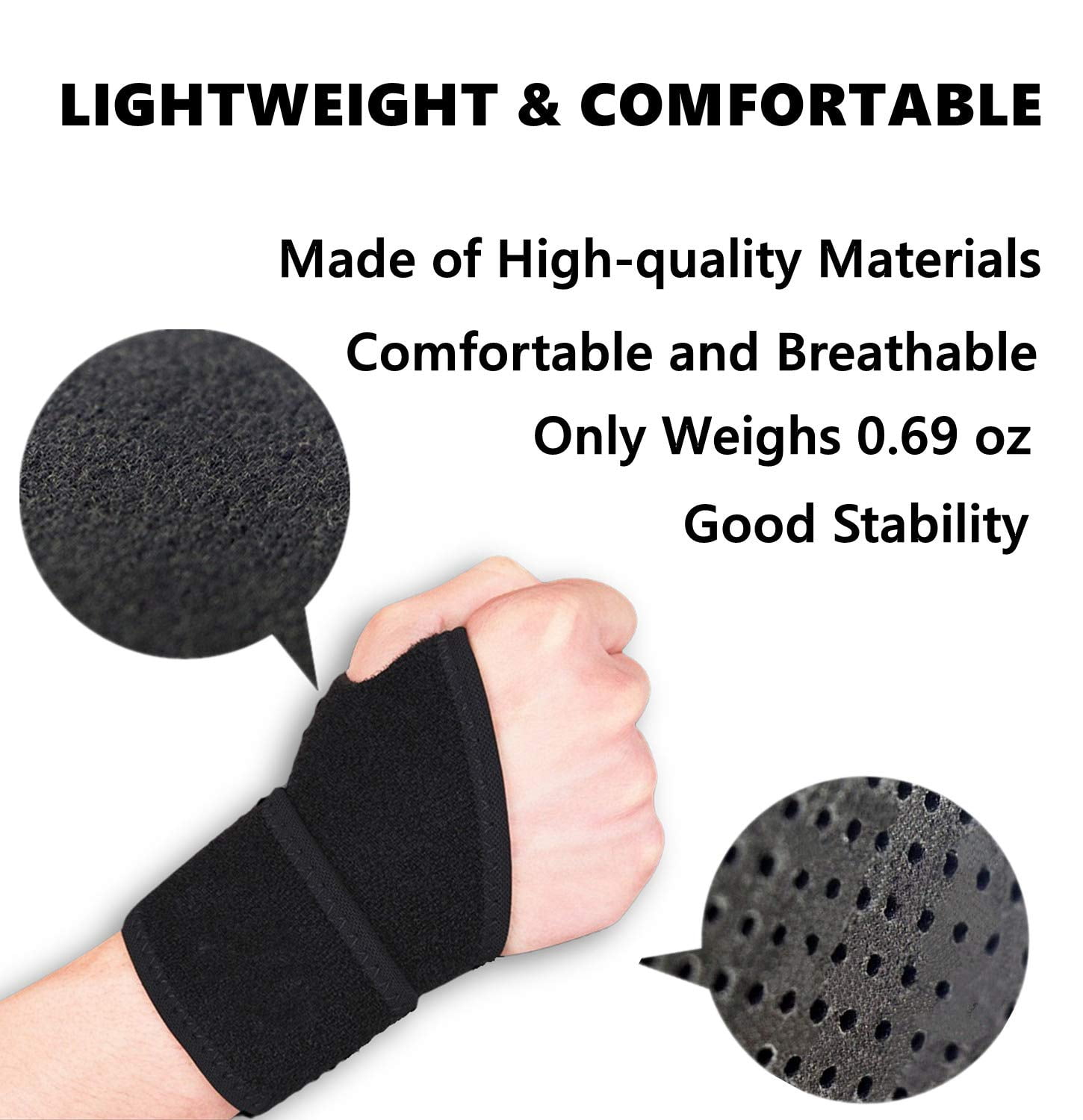 2 Pack Adjustable Sport Wrist Brace, Wrist Support, Wrist Wrap, Wrist Strap - Image 3