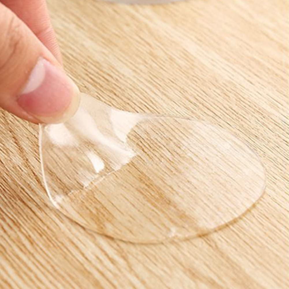 10Pcs Double-Sided Adhesive Stickers, Round Clear, Waterproof Silicone Fixing Adhesives, Suction Cup Auxiliary - Image 1