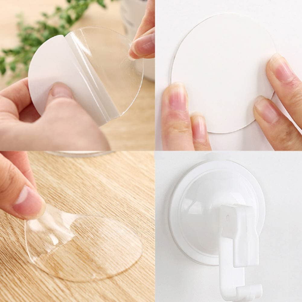 10Pcs Double-Sided Adhesive Stickers, Round Clear, Waterproof Silicone Fixing Adhesives, Suction Cup Auxiliary - Image 3