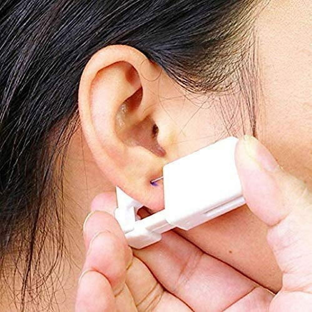 2 Pack Self Ear Piercing Gun Kit, Disposable Piercing Kit, No Pain, Easy to Use Ear Piercing Tool with Stud Earrings White By EKIDAZB - Image 5