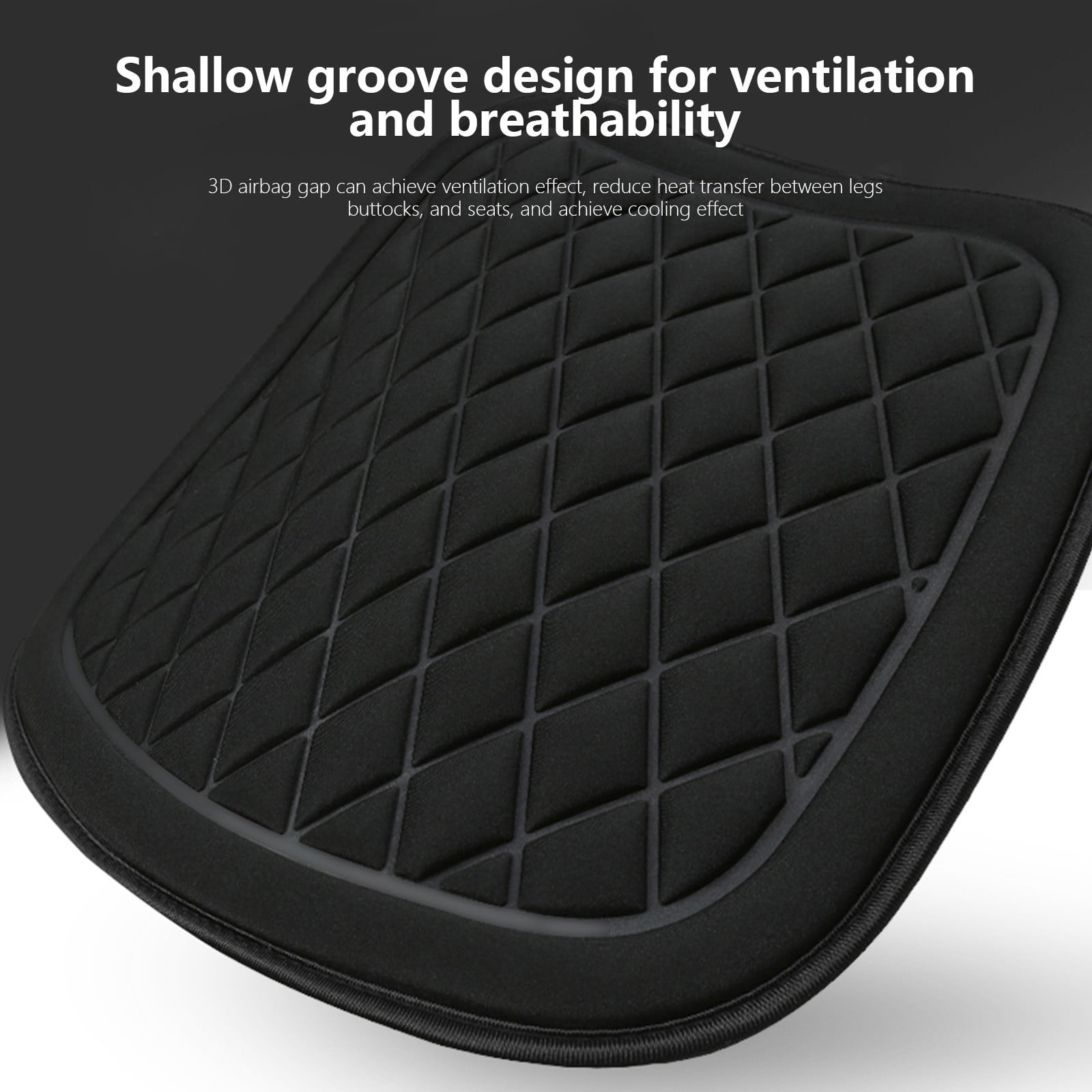 Car Seat Cushion, Driver Seat Cushion with Comfort Memory Foam & Non-Slip Rubber Bottom, Car Seat Pad Works with 95% of Vehicles and Office Chair or Home 17.3