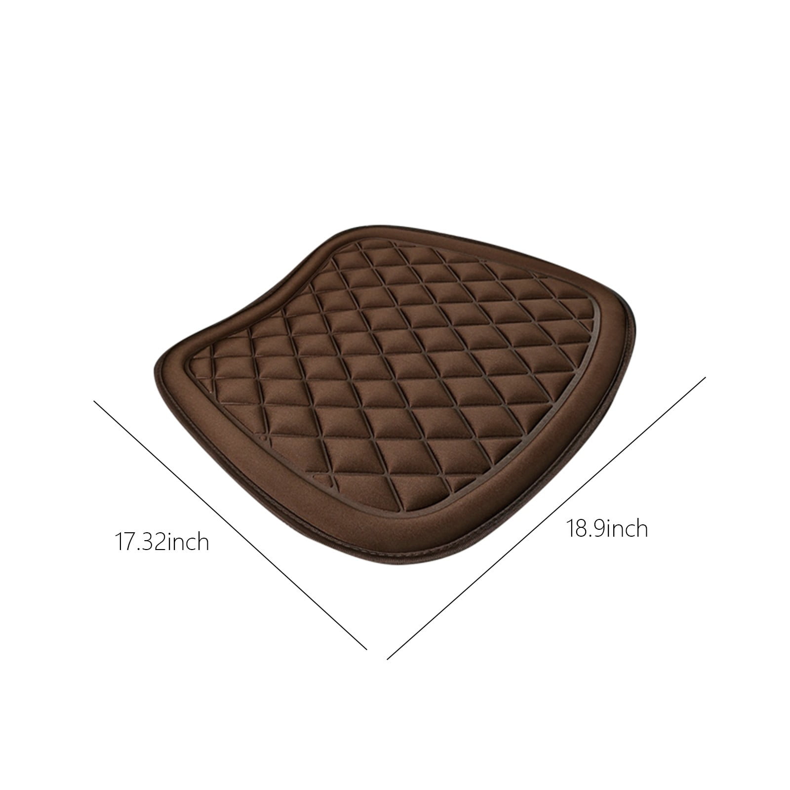 Car Seat Cushion, Driver Seat Cushion with Comfort Memory Foam & Non-Slip Rubber Bottom, Car Seat Pad Works with 95% of Vehicles and Office Chair or Home 44x48cm/17.32x18.9 inches Gray - Image 2