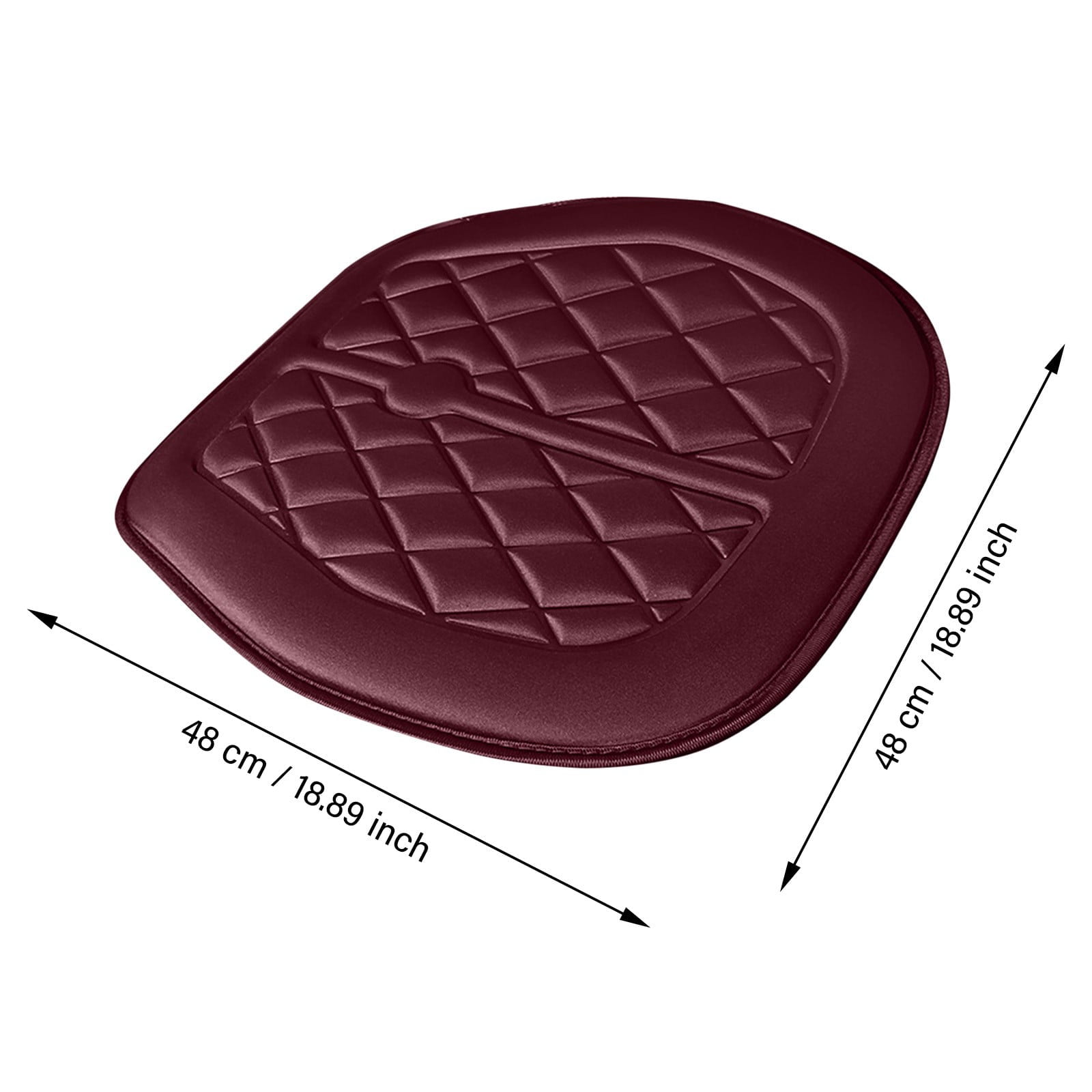 Car Seat Cushion, Driver Seat Cushion with Comfort Memory Foam & Non-Slip Rubber Bottom, Car Seat Pad Works with 95% of Vehicles and Office Chair or Home 48x48cm/18.89x18.89 inches Gray - Image 2