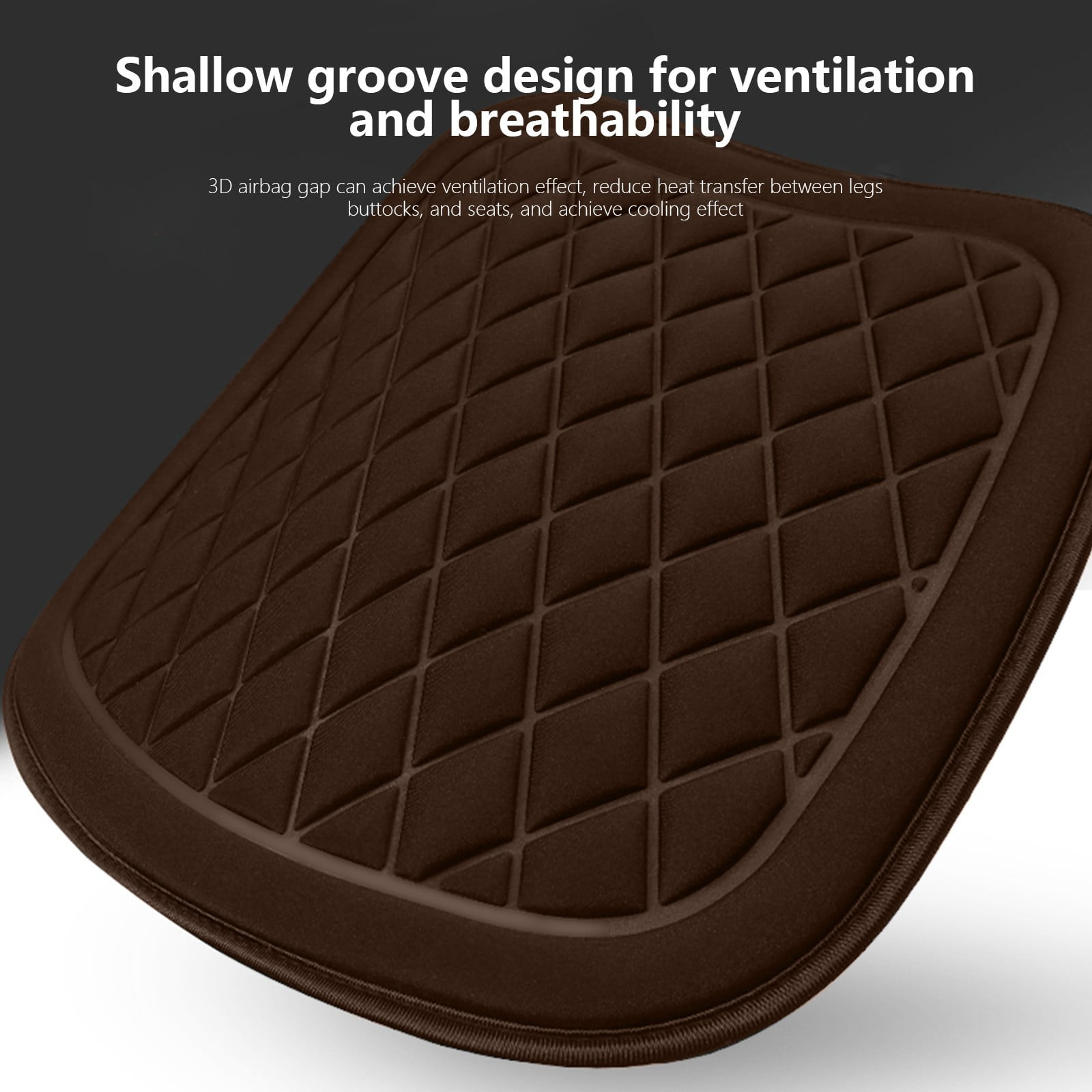 Car Seat Cushion, Driver Seat Cushion with Comfort Memory Foam & Non-Slip Rubber Bottom, Car Seat Pad Works with 95% of Vehicles and Office Chair or Home 44x48cm/17.32x18.9 inches Wine - Image 5