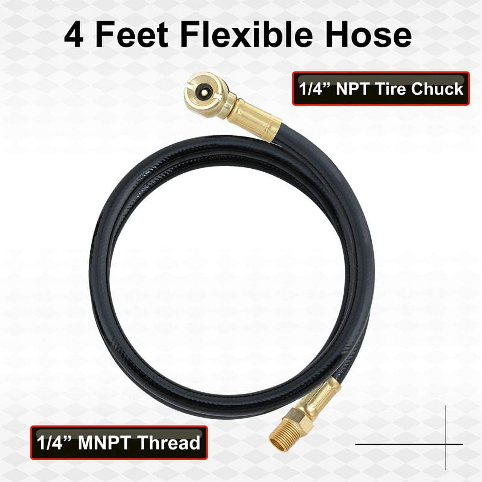 Air Tank Repair Kit W/Safety Valve, Pressure Gauge and 4 Feet Hose Assembly for Portable Carry - Image 6