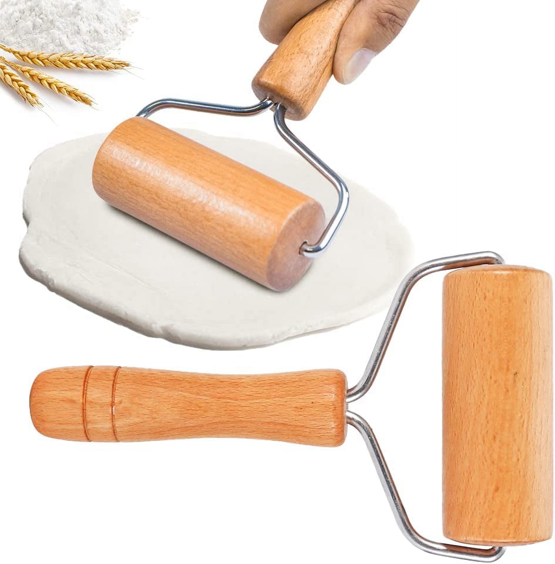 Dockapa Wooden Rolling Pin Small 9.5cm Non-stick Dough Roller - Image 1