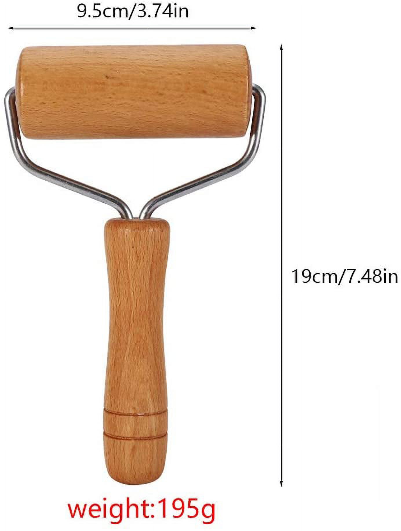 Dockapa Wooden Rolling Pin Small 9.5cm Non-stick Dough Roller - Image 5