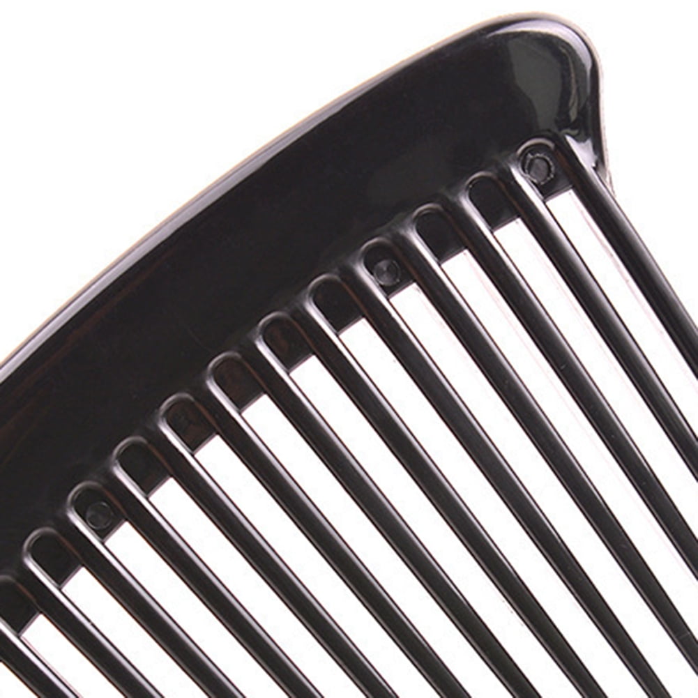 Large Wide Tooth Comb Handle Detangling Reduce Hair Loss Brush Tool (Black) Black - Image 7