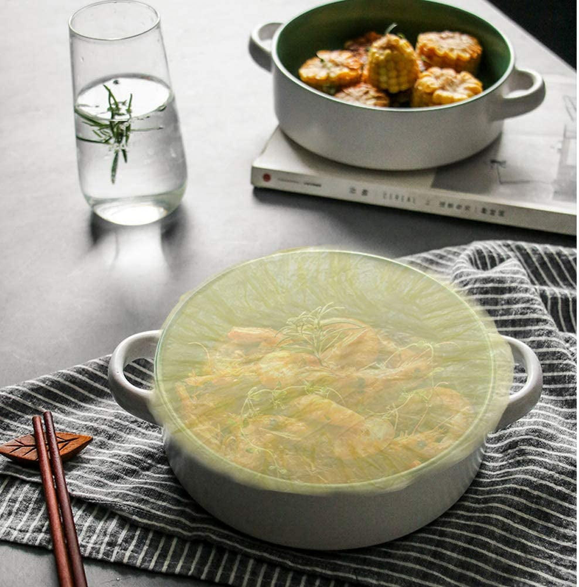 Elastic Food Storage Covers Reusable Stretch Plastic Wrap Bowl Covers Elastic Alternative to Foil for Family Outdoor Picnic 3 Size (60) Other - Image 3