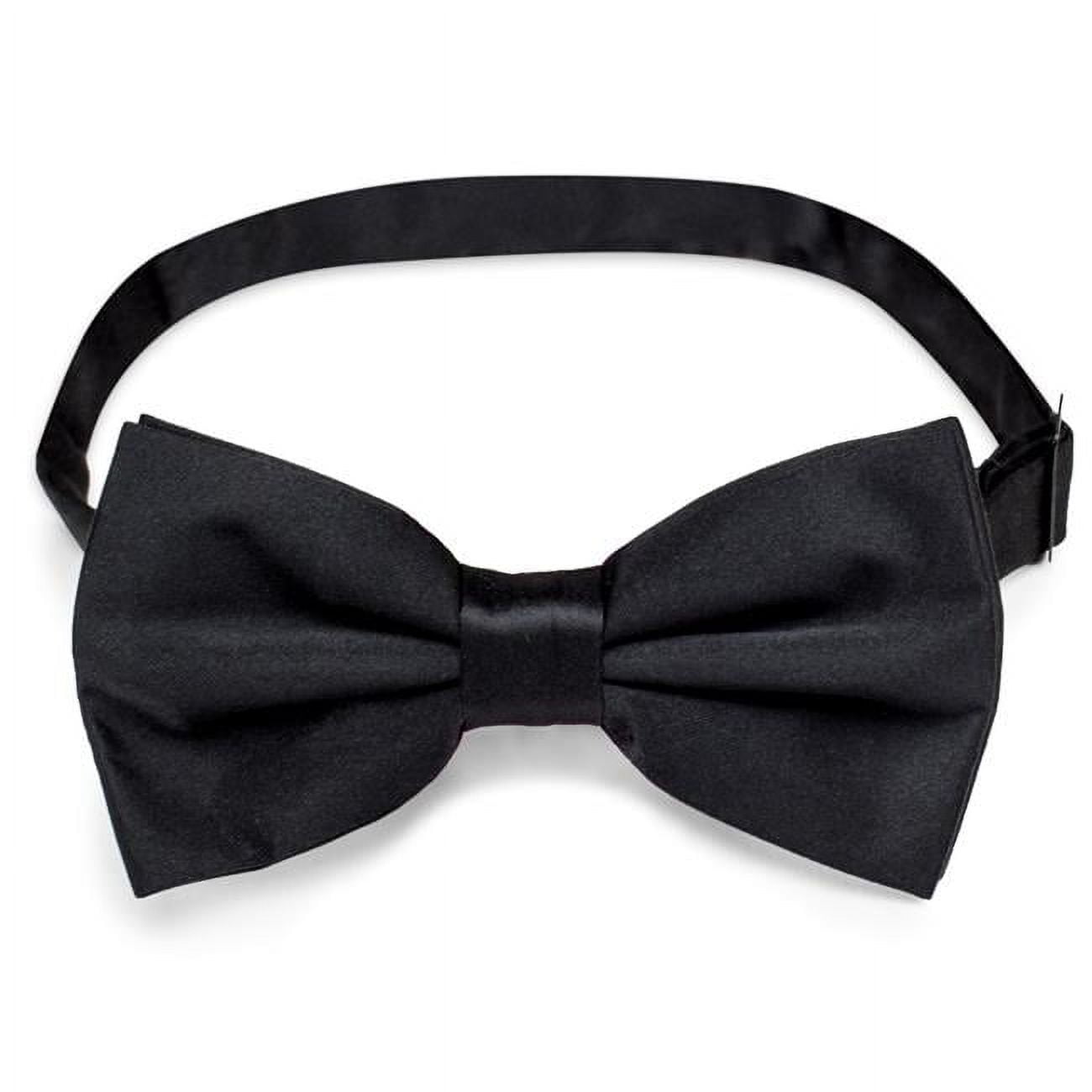 Brybelly Formal Black Casino & Poker Dealer Pre-tied Adjustable Bow Tie - Image 1