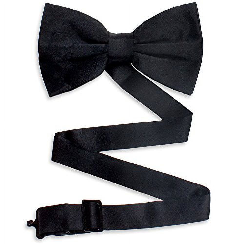 Brybelly Formal Black Casino & Poker Dealer Pre-tied Adjustable Bow Tie - Image 3