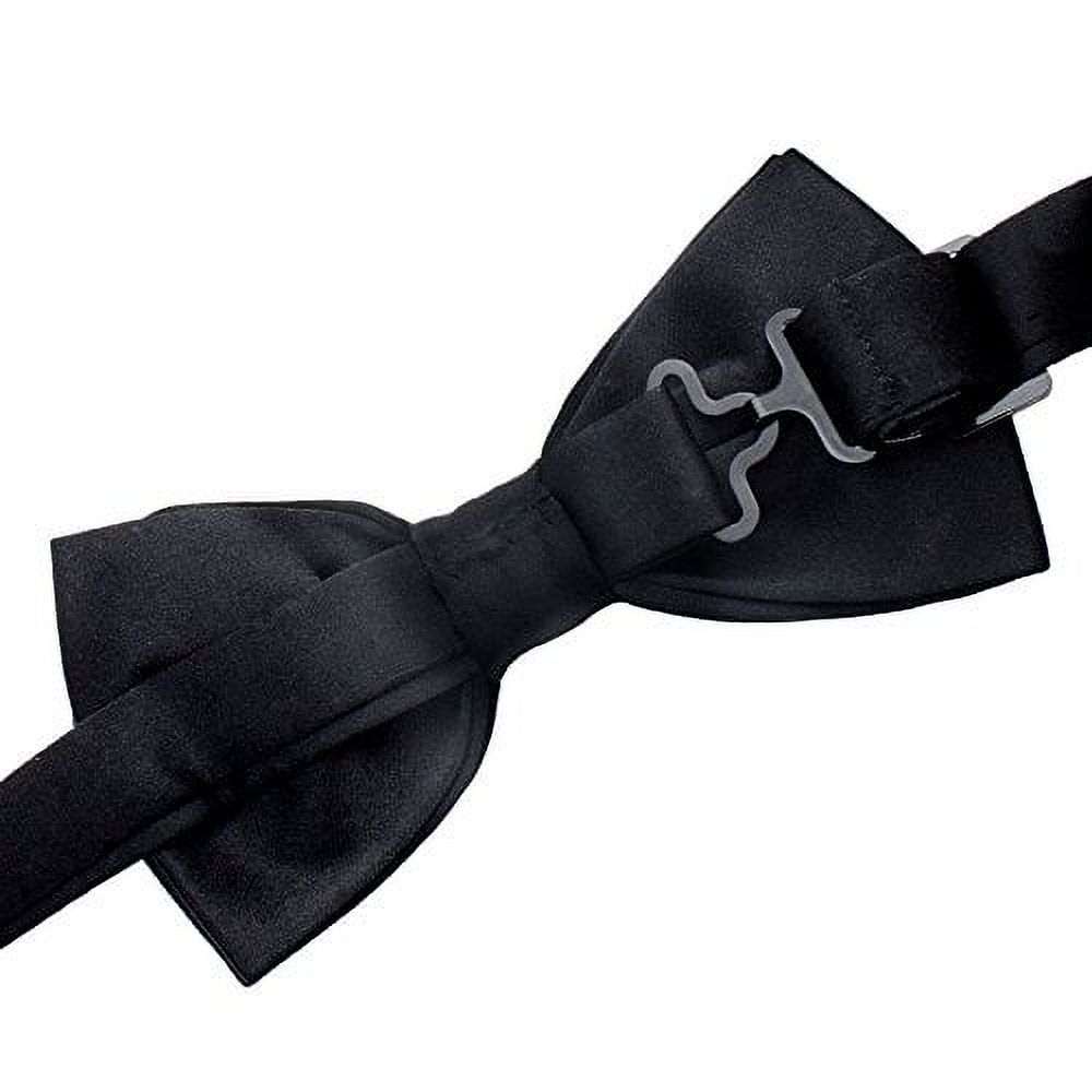 Brybelly Formal Black Casino & Poker Dealer Pre-tied Adjustable Bow Tie - Image 6
