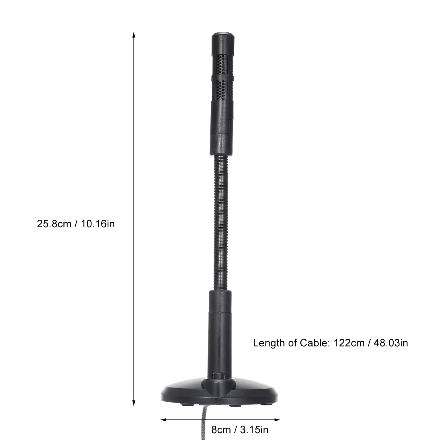 Anself USB Desktop Microphone Plug &Play PC Computer Mic for Computer Gaming Recording Chatting Singing Meeting - Image 4